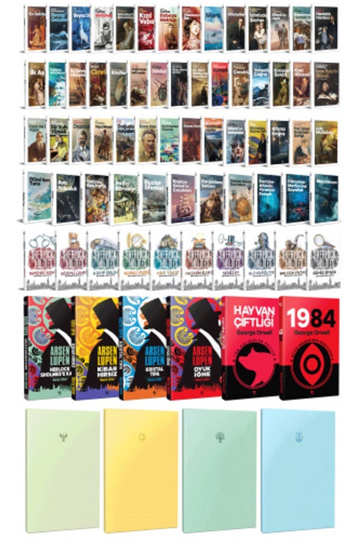 70 Dünya Klasiği Ve Pastel Çizgisiz Defter Seti
-2