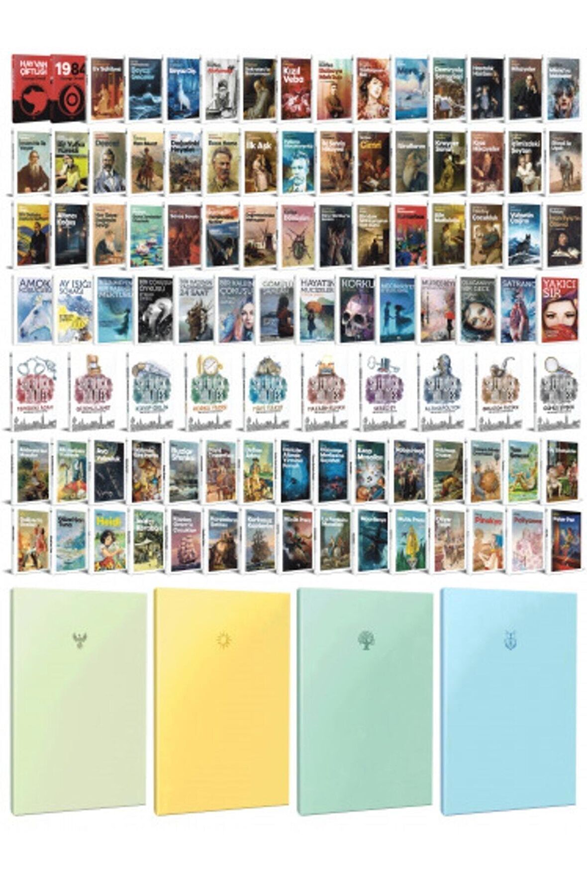 109 Dünya Klasiği Ve Pastel Çizgisiz Defter
Seti -2