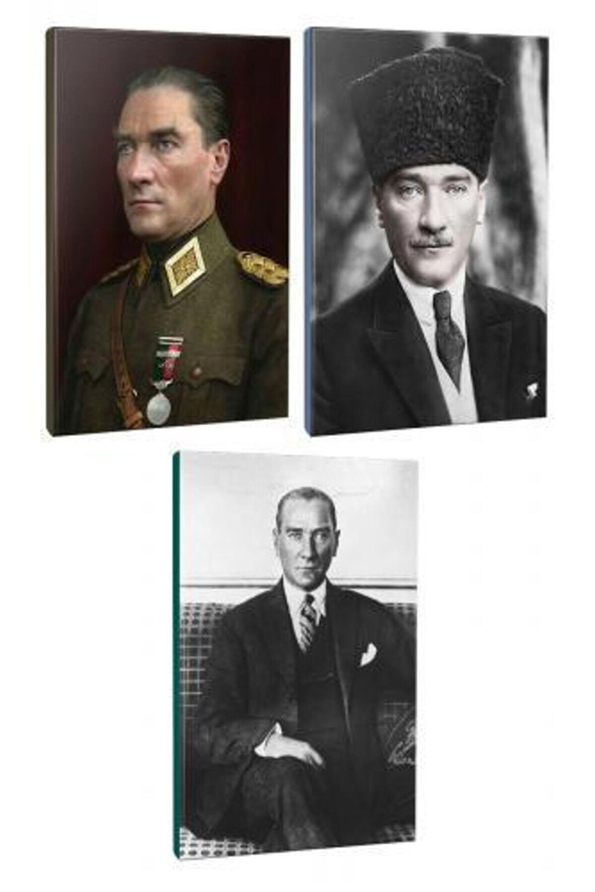 3Lü Atatürk- Çizgili Defter Seti 64 Sayfa
13,5X19,5Cm -2