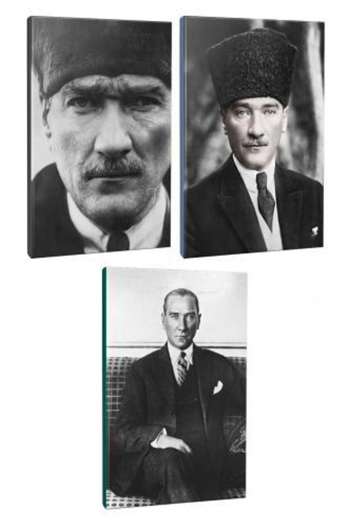 3Lü Atatürk- Çizgili Defter Seti 64 Sayfa
13,5X19,5Cm -3