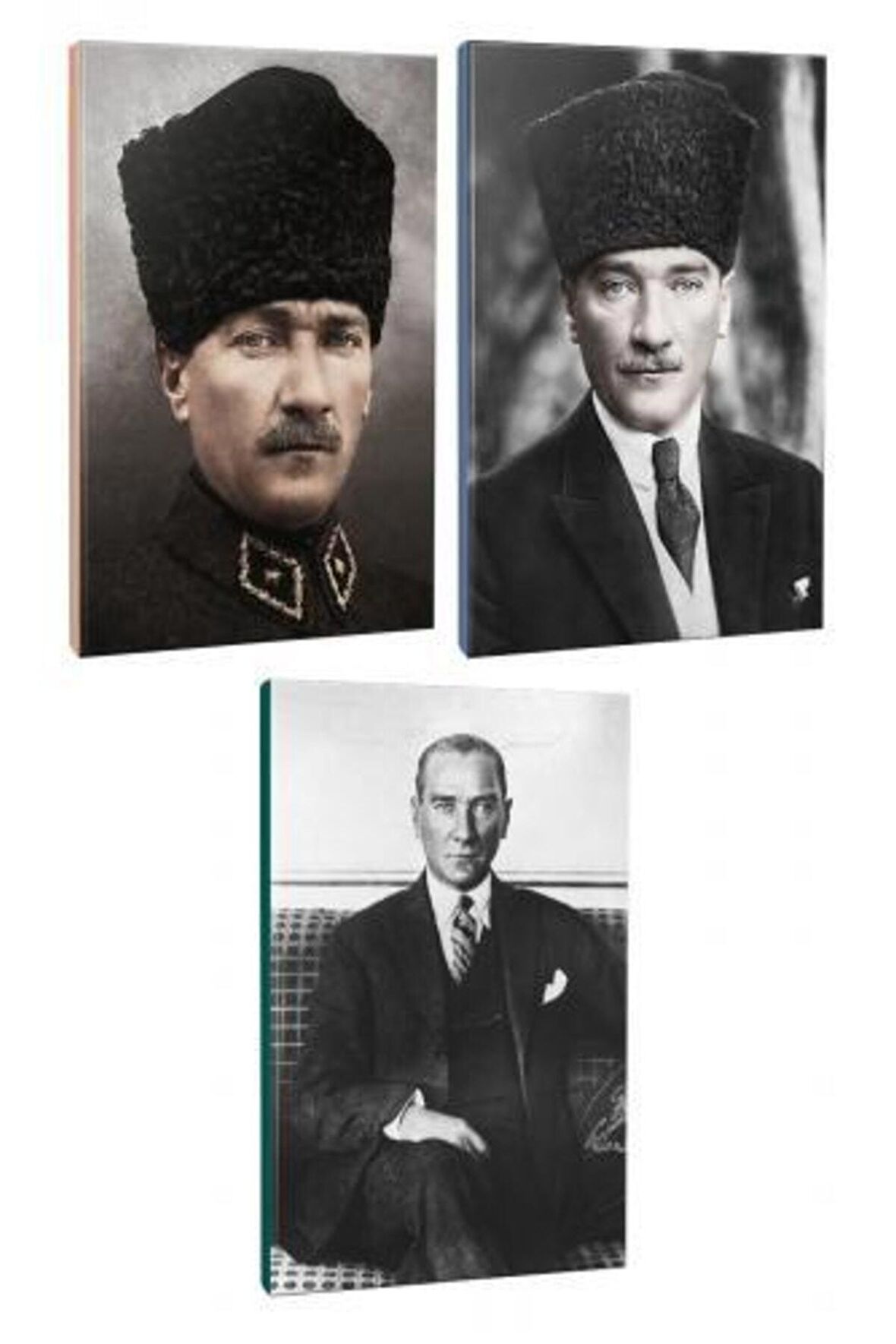 3Lü Atatürk- Çizgili Defter Seti 64 Sayfa
13,5X19,5Cm -4