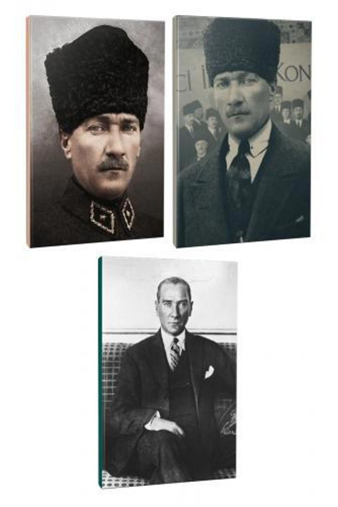 3Lü Atatürk- Çizgili Defter Seti 64 Sayfa
13,5X19,5Cm -5