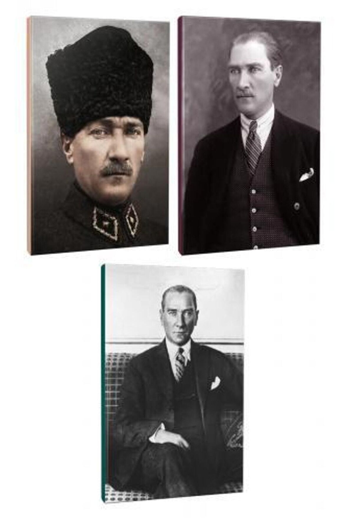3Lü Atatürk- Çizgili Defter Seti 64 Sayfa
13,5X19,5Cm -6
