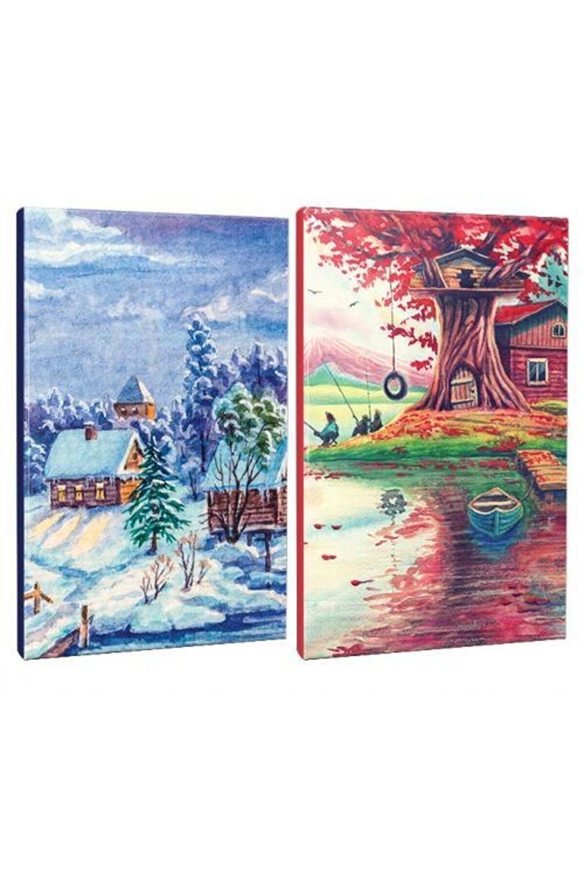 2li Manzara Temalı 13,5x19,5cm 64 Sayfa Çizgili
defter Seti -2