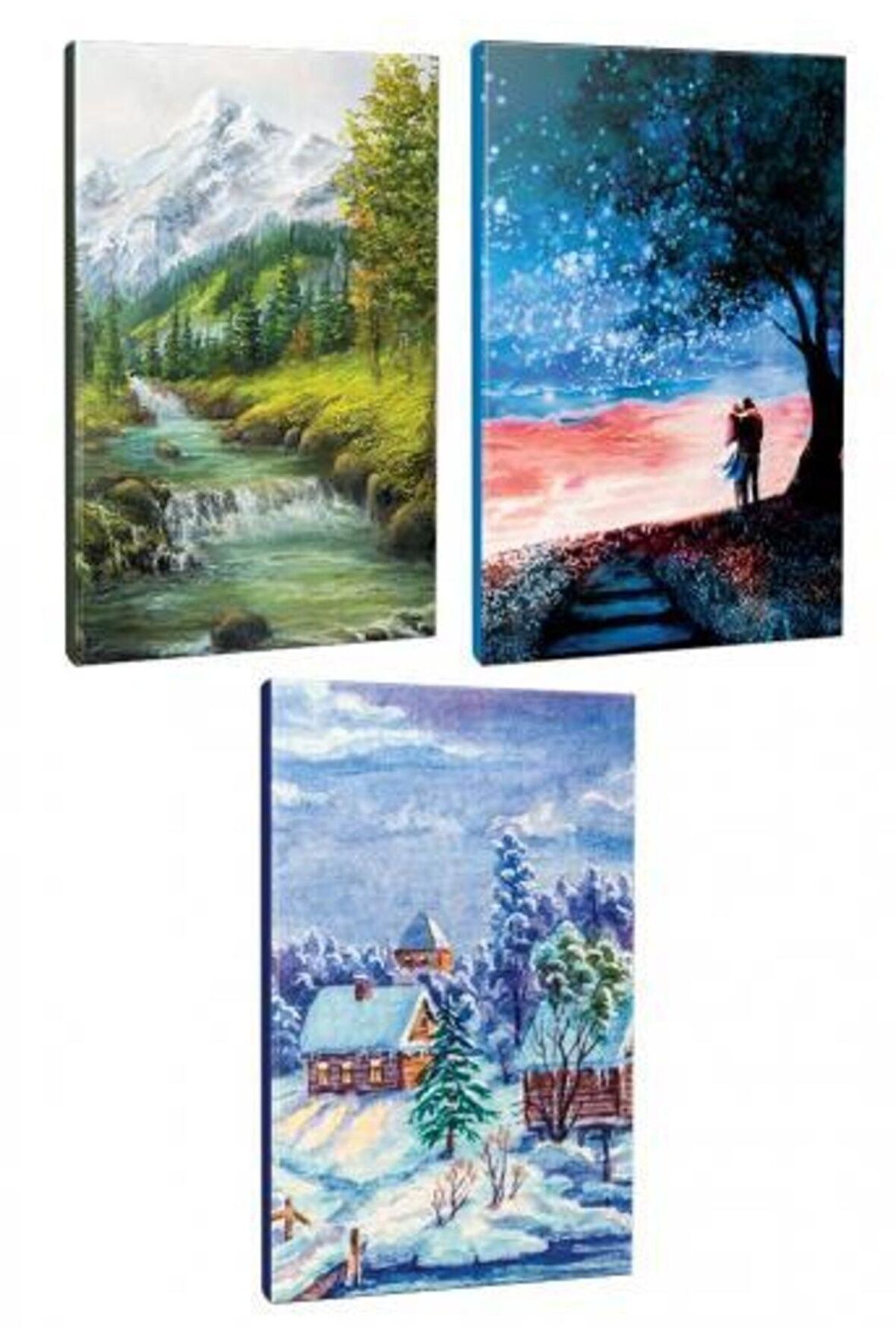 3lü Manzara Temalı 13,5x19,5cm 64 Sayfa Çizgili
defter Seti -4