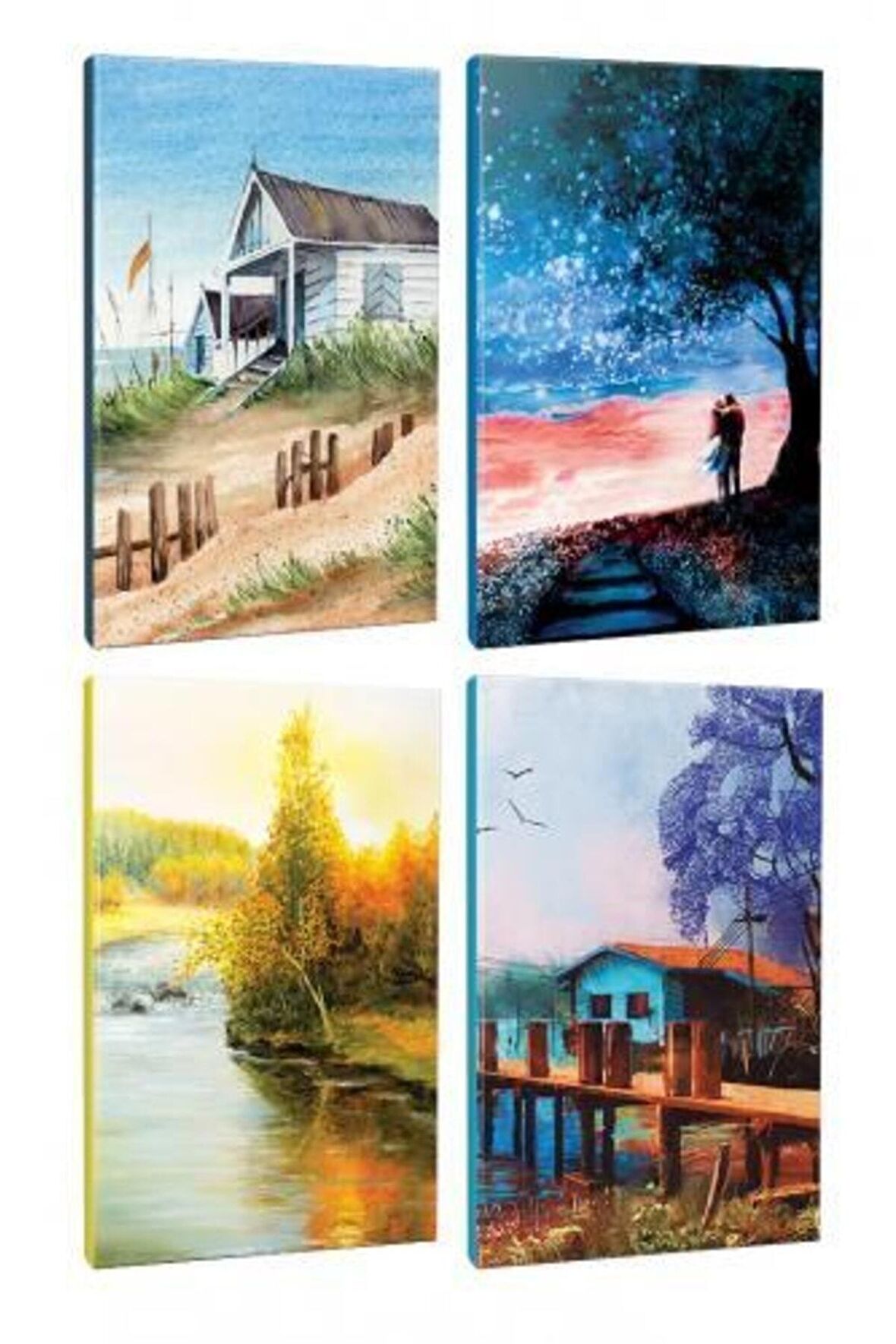 4lü Manzara Temalı 13,5x19,5cm 64 Sayfa Çizgili
defter Seti -1
