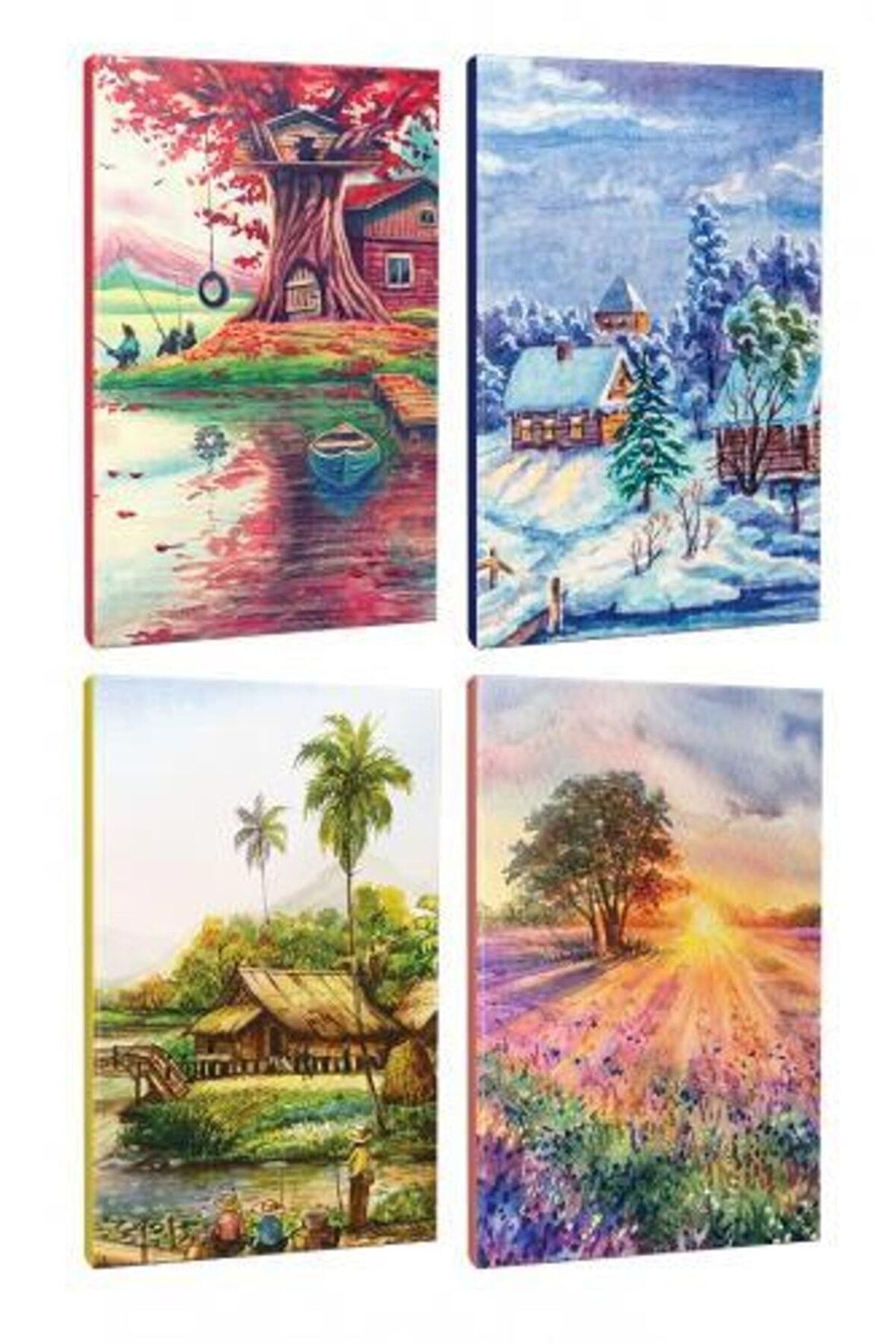 4lü Manzara Temalı 13,5x19,5cm 64 Sayfa Çizgili
defter Seti -5