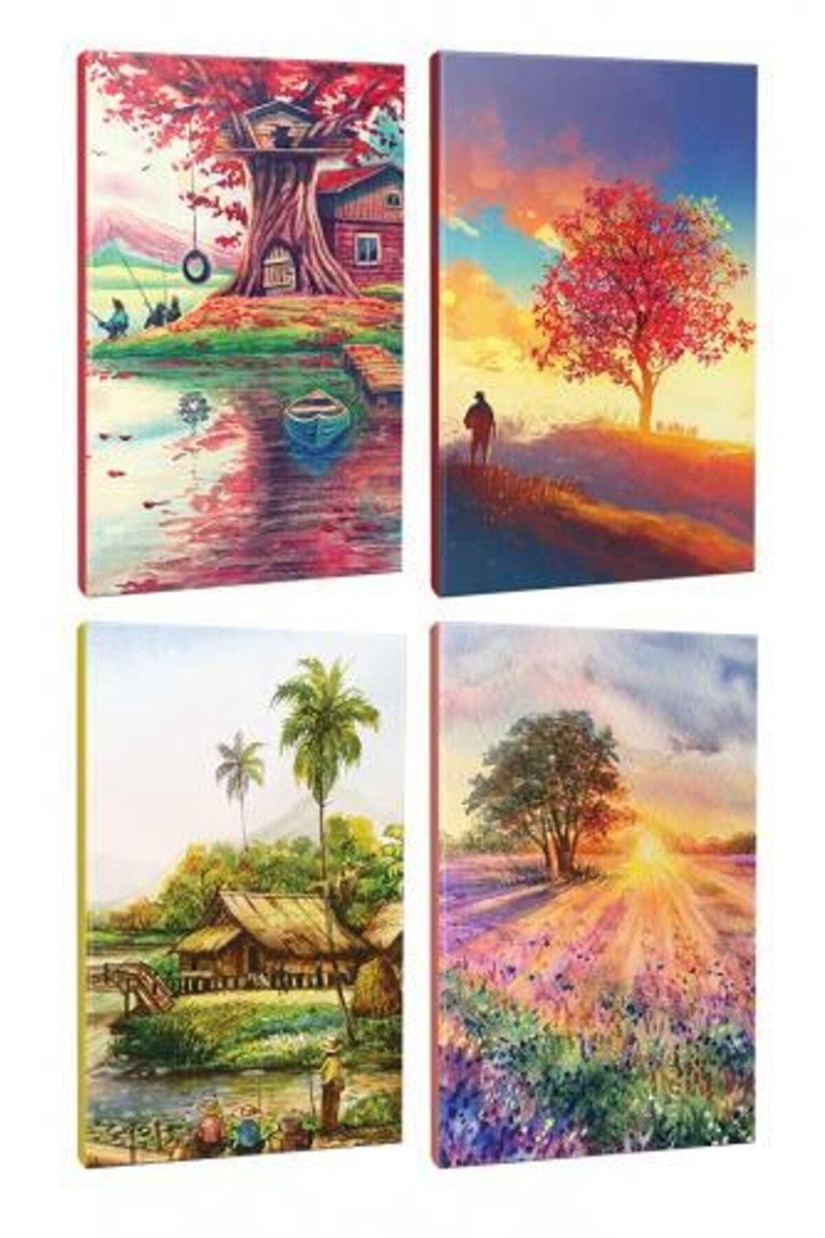 4lü Manzara Temalı 13,5x19,5cm 64 Sayfa Çizgili
defter Seti -6
