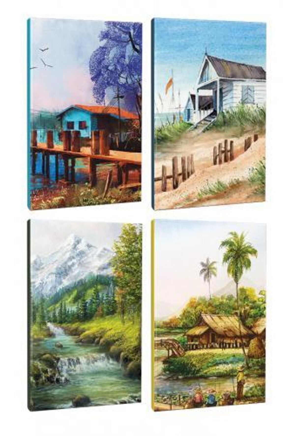 4lü Manzara Temalı 13,5x19,5cm 64 Sayfa Çizgili
defter Seti -10