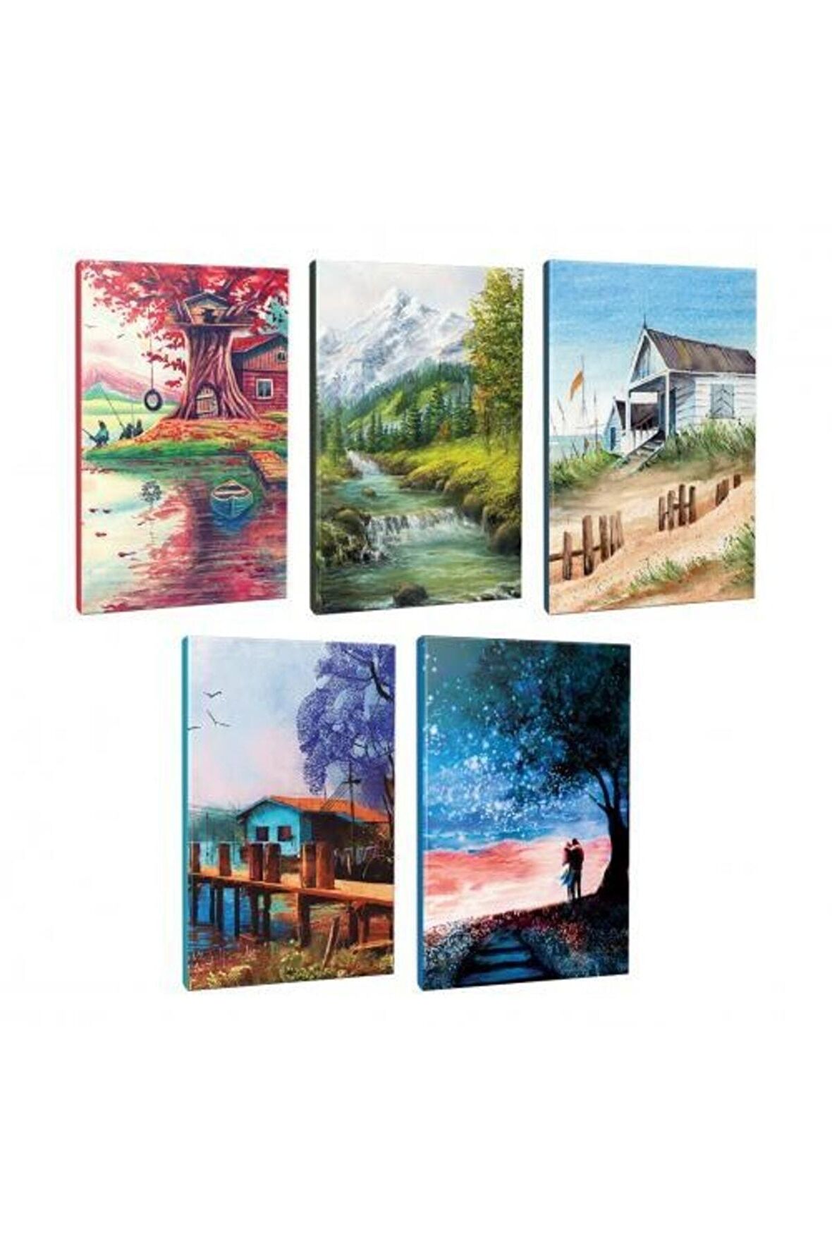 5li Manzara Temalı 13,5x19,5cm 64 Sayfa Çizgili
defter Seti -8