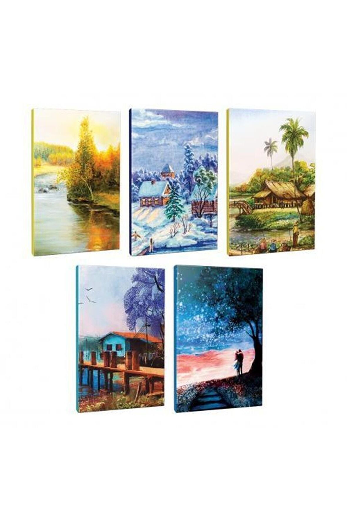 5li Manzara Temalı 13,5x19,5cm 64 Sayfa Çizgili
defter Seti -10
