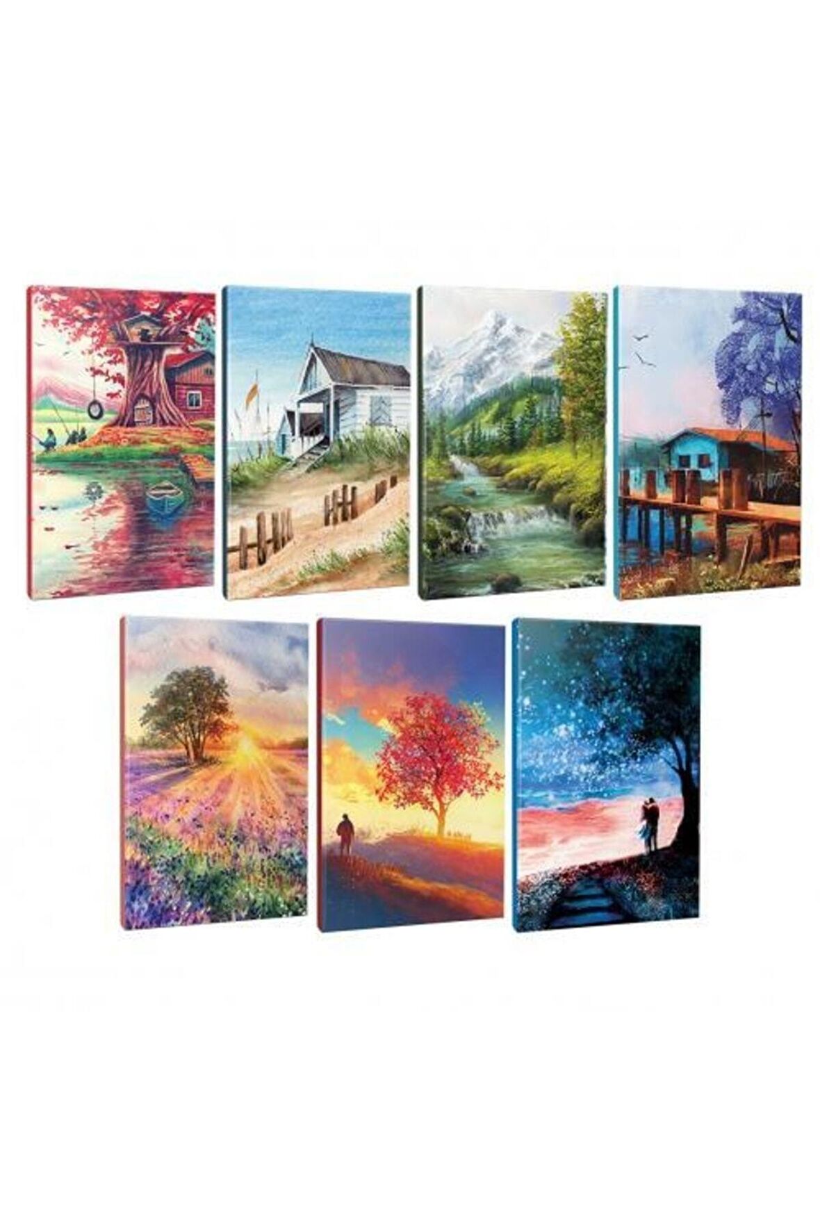 7li Manzara Temalı 13,5x19,5cm 64 Sayfa Çizgili
defter Seti -6