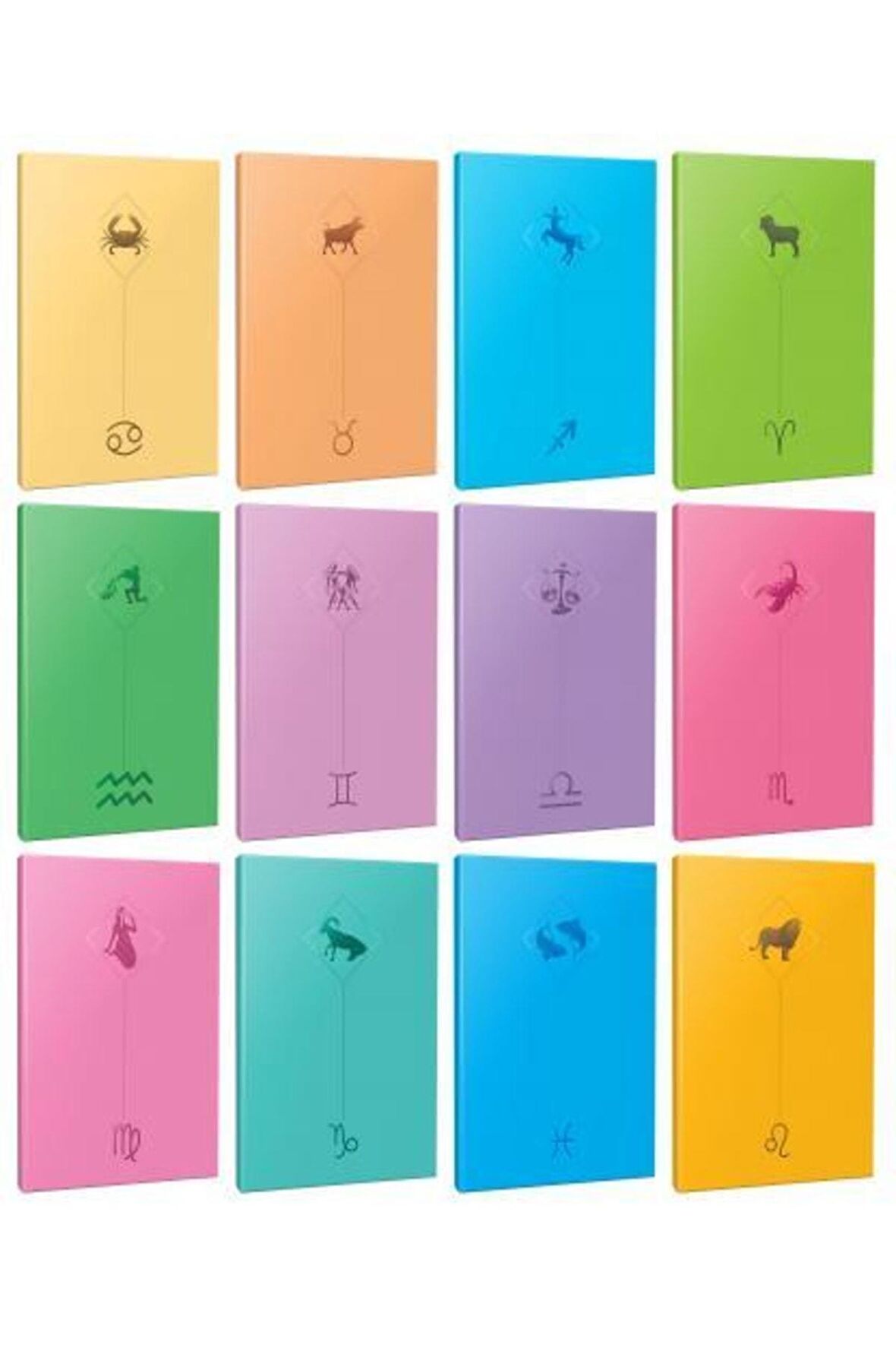 12li Burç-astroloji Temalı 13,5x19,5cm 64 Sayfa
çizgisiz Defter Seti -1