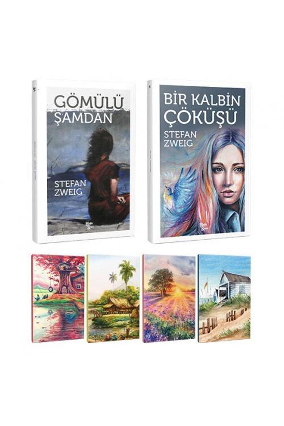 Stefan Zweig 2 Kitap Bir Arada Ve 4 Defter -3