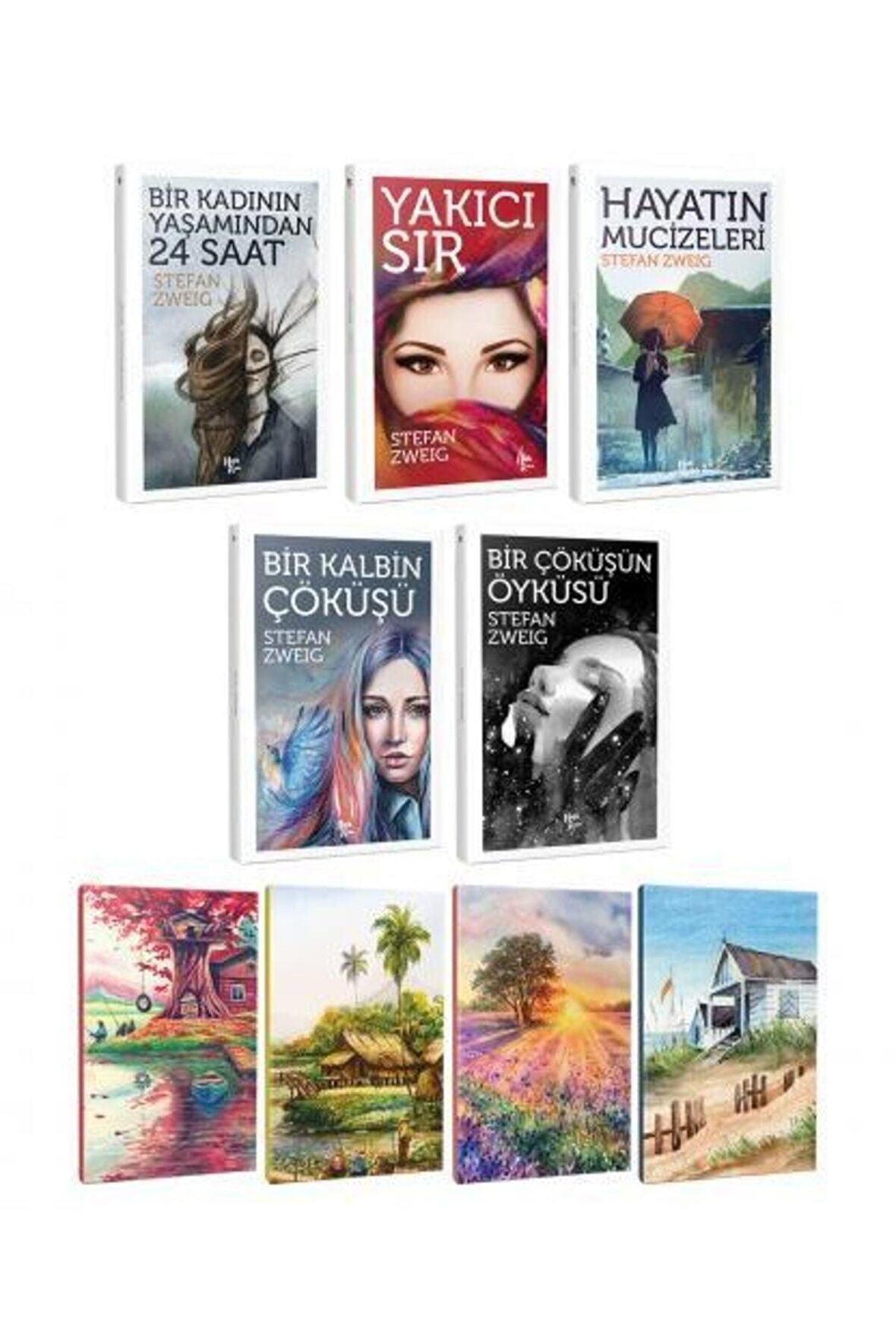 Stefan Zweig 5 Kitap Bir Arada Ve 4 Defter -1