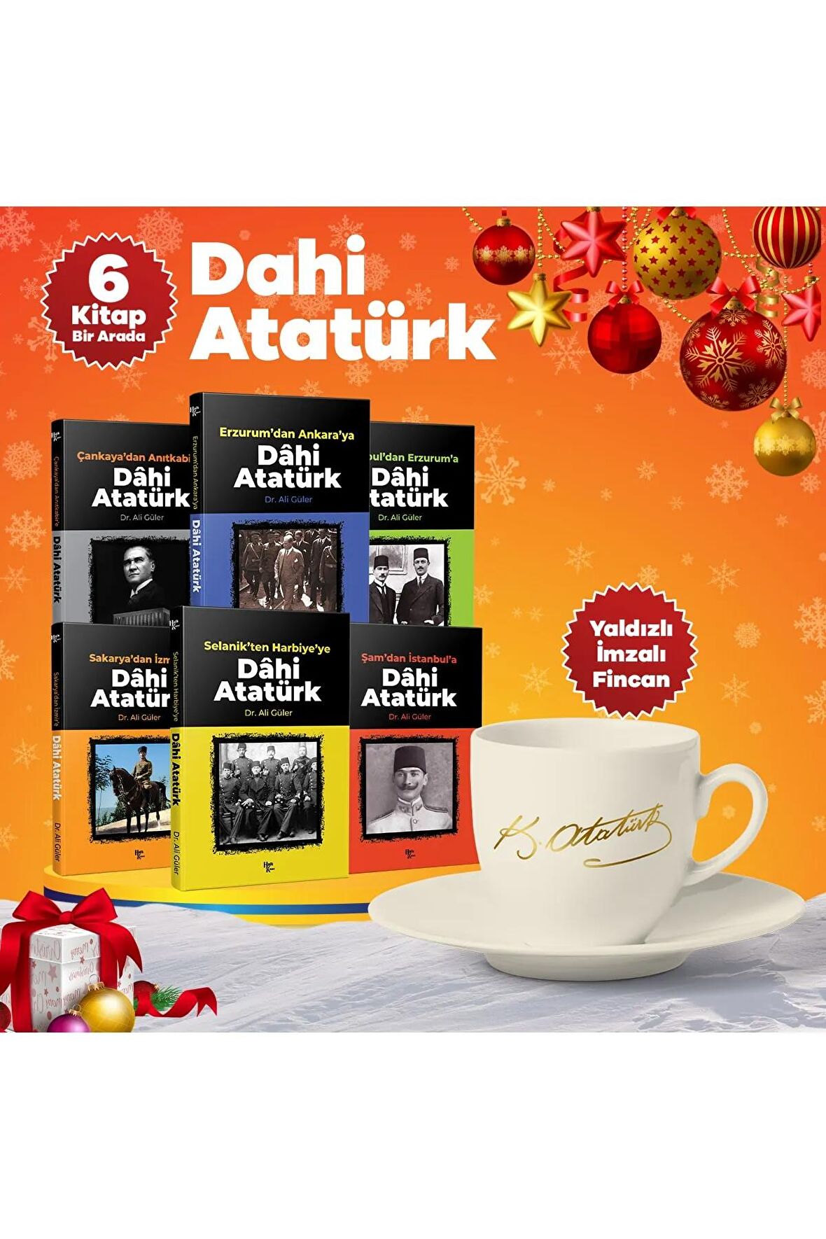 Yılbaşı Dahi Atatürk Yaldızlı Imza Fincan