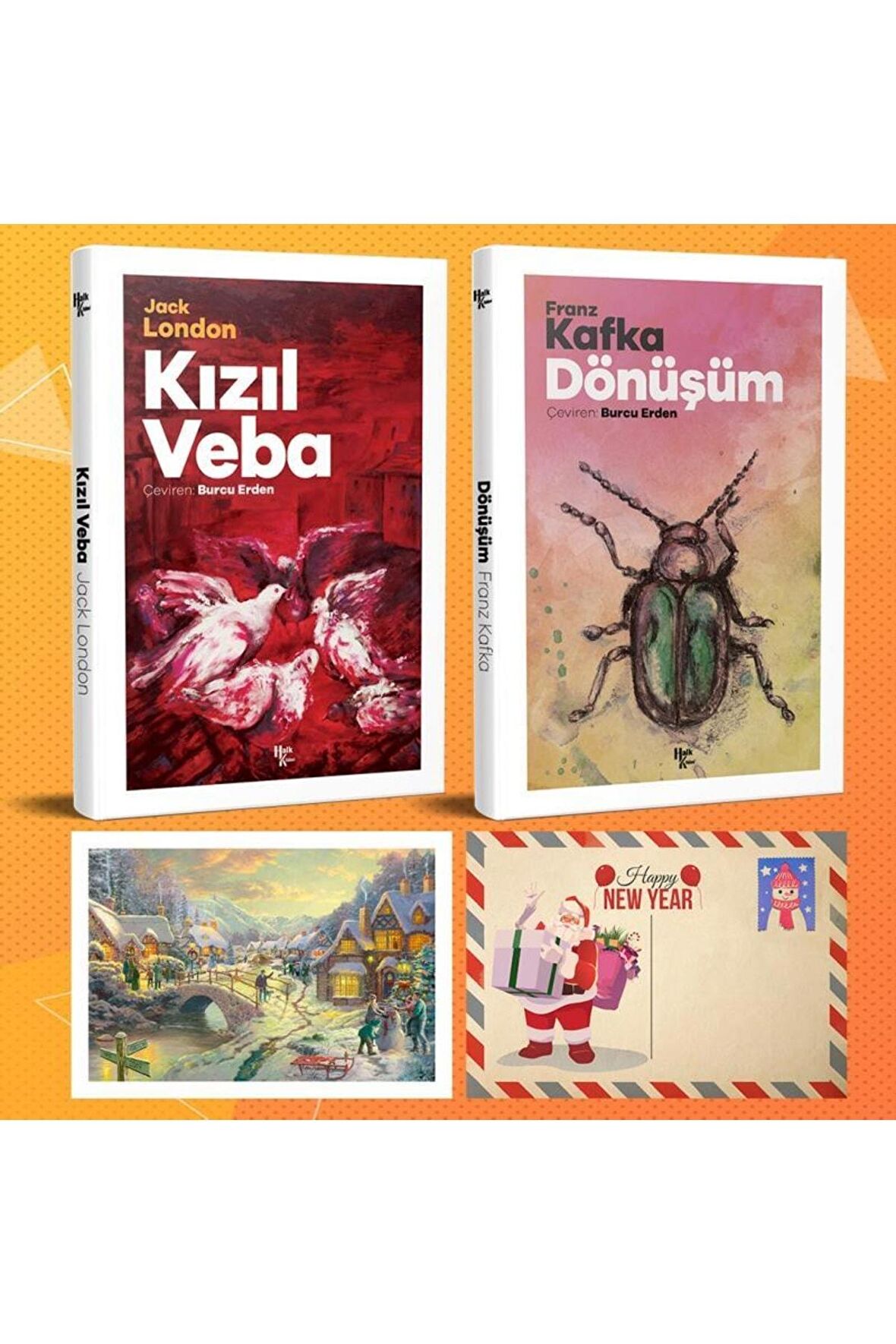 Dünya Klasikleri Ikili Set - Kızıl Veba - Dönüşüm Ve Kartpostal