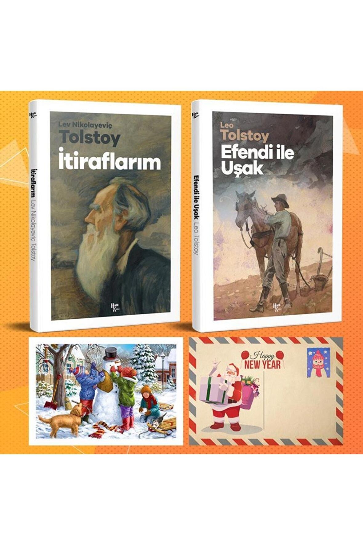 Dünya Klasikleri Ikili Set - Itiraflarım - Efendi Ile Uşak Ve Kartpostal
