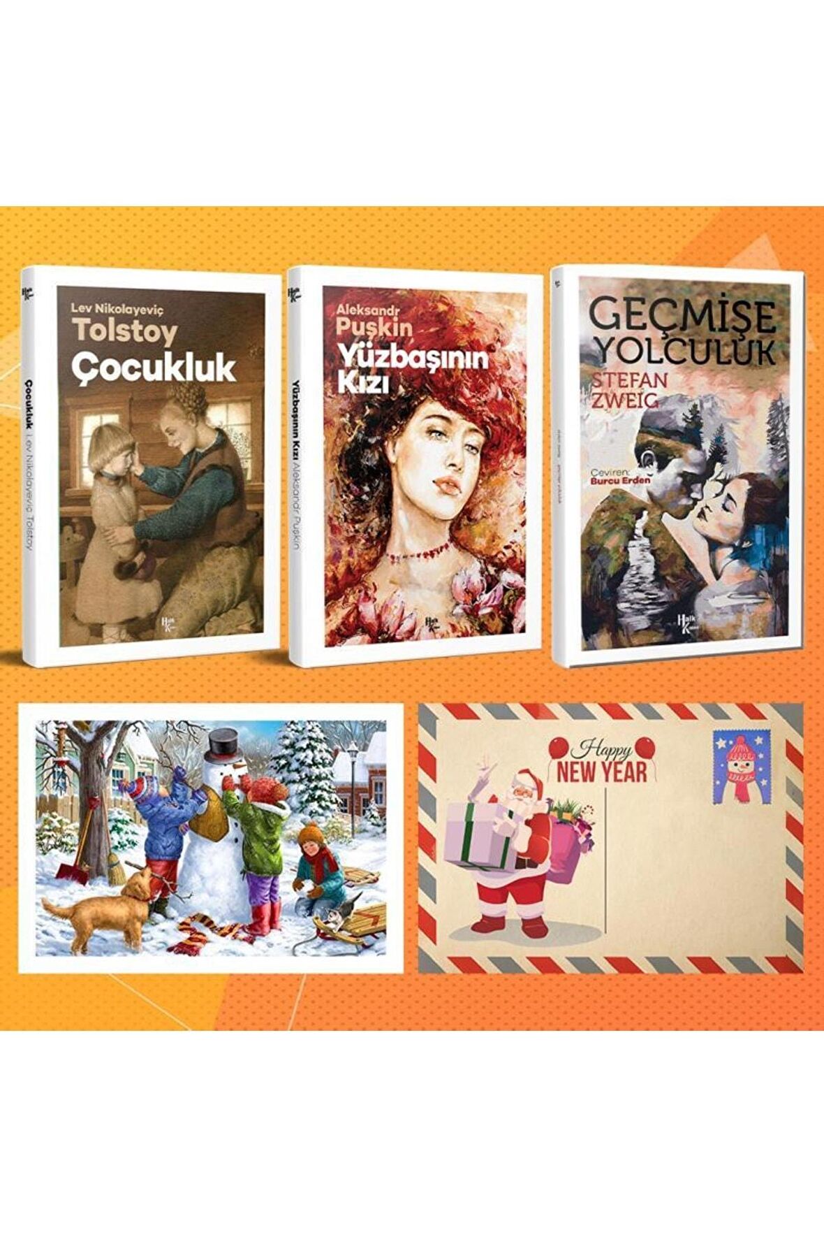 Dünya Klasikleri Üçlü Set - Çocukluk - Yüzbaşının Kızı - Geçmişe Yolculuk Ve Kartpostal