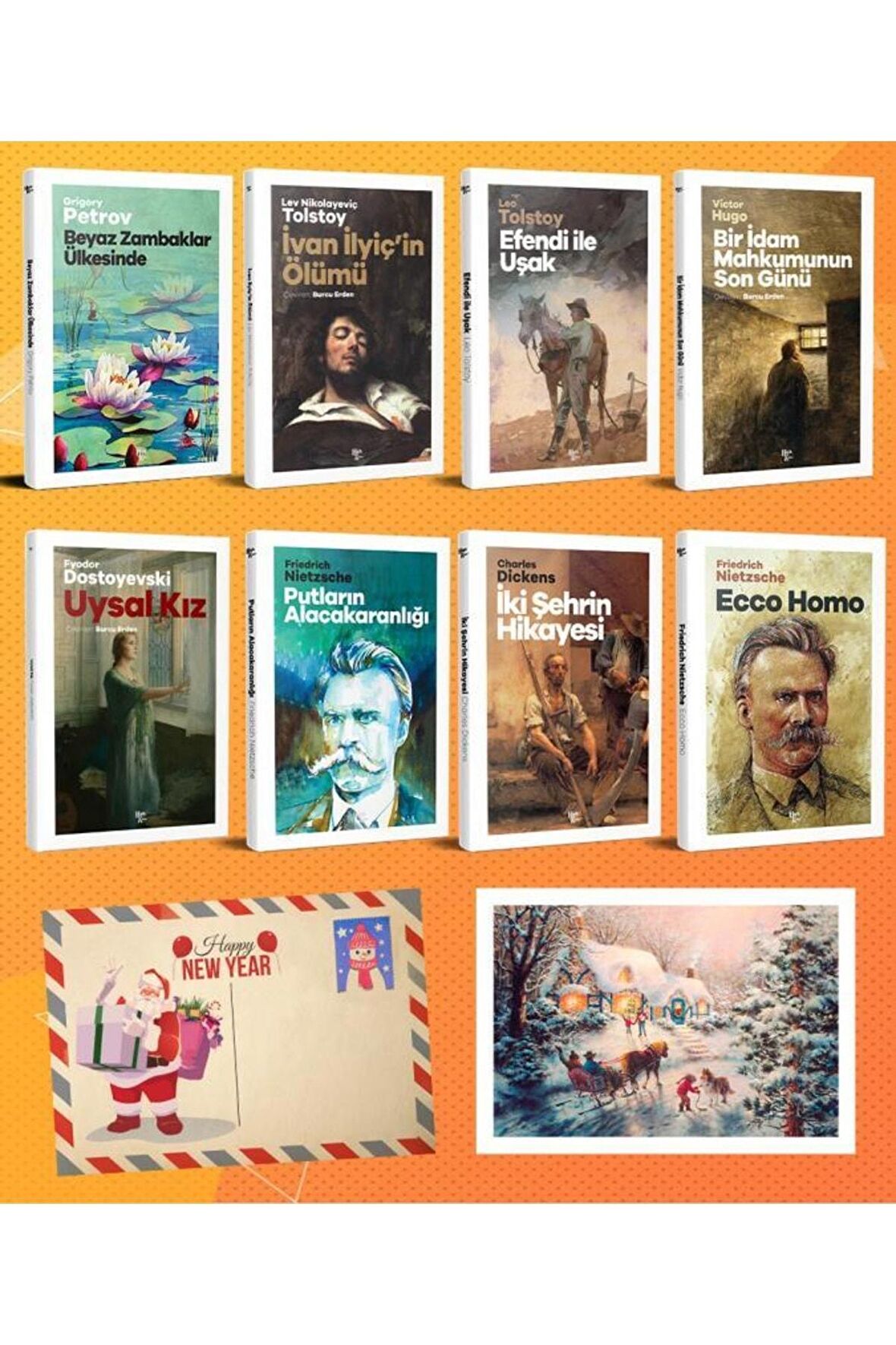 Dünya Klasikleri Sekizli Set - 6 Ve Kartpostal