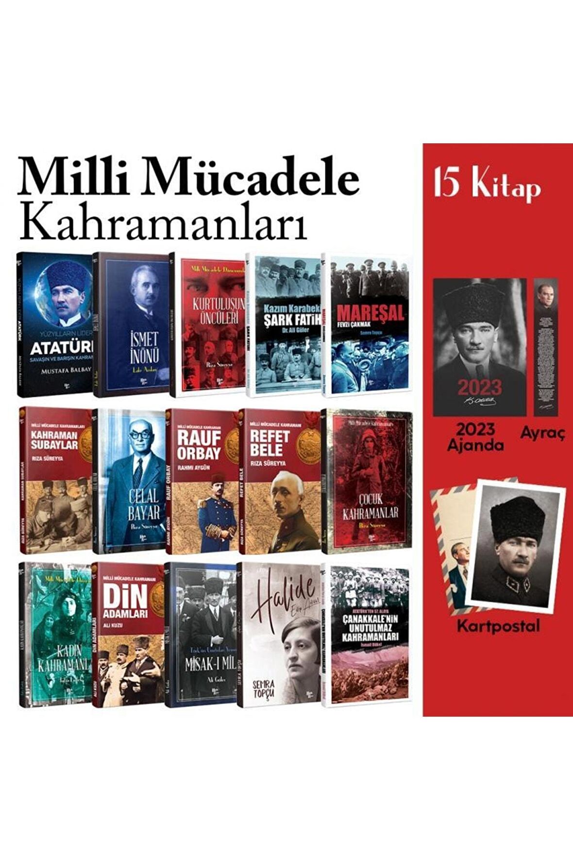 Milli Mu?cadele Kahramanları Seti 15 Kitap