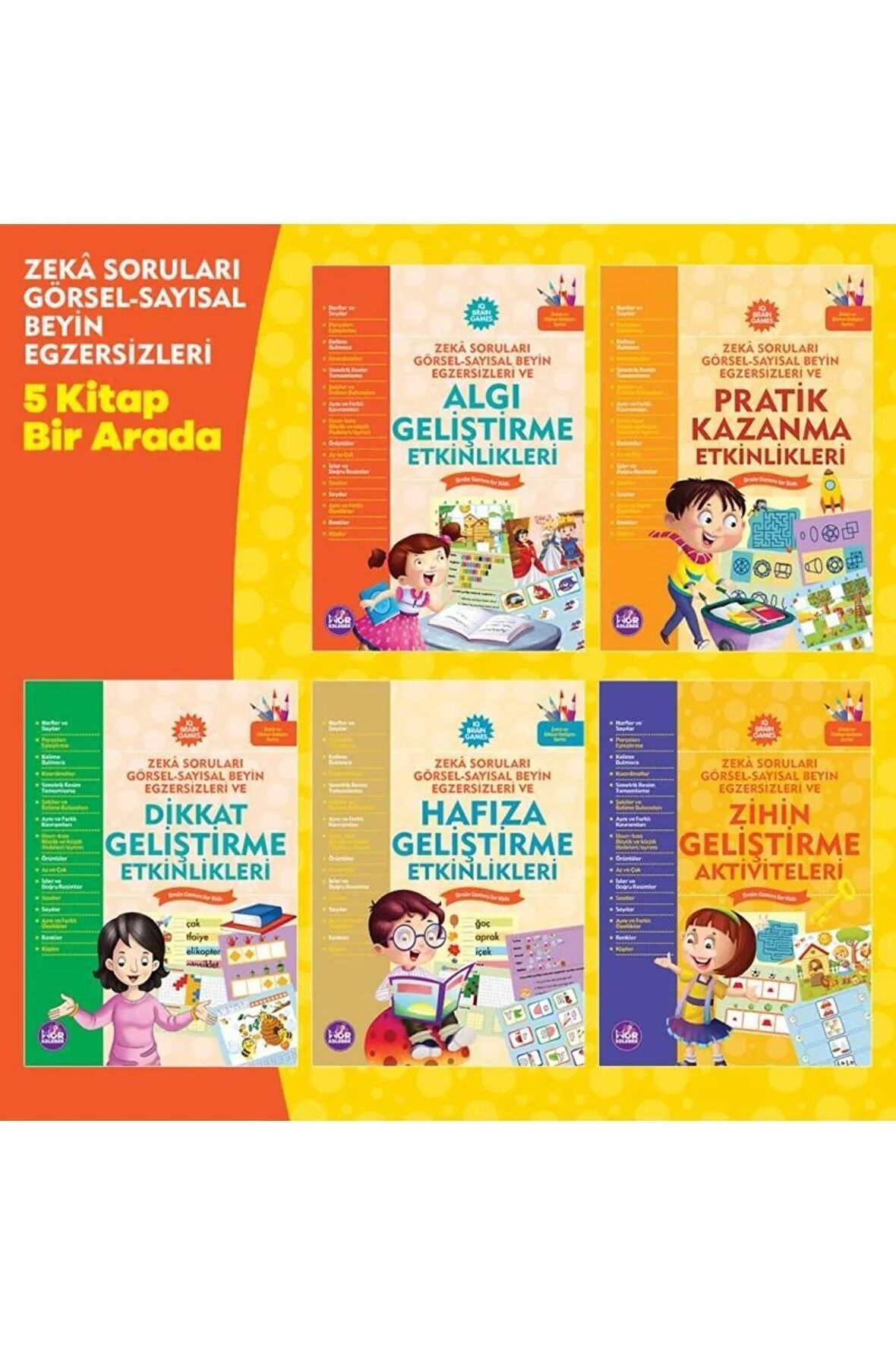 Go?rsel Saysal Beyin Egzersizleri 5 Kitap Bir Arada