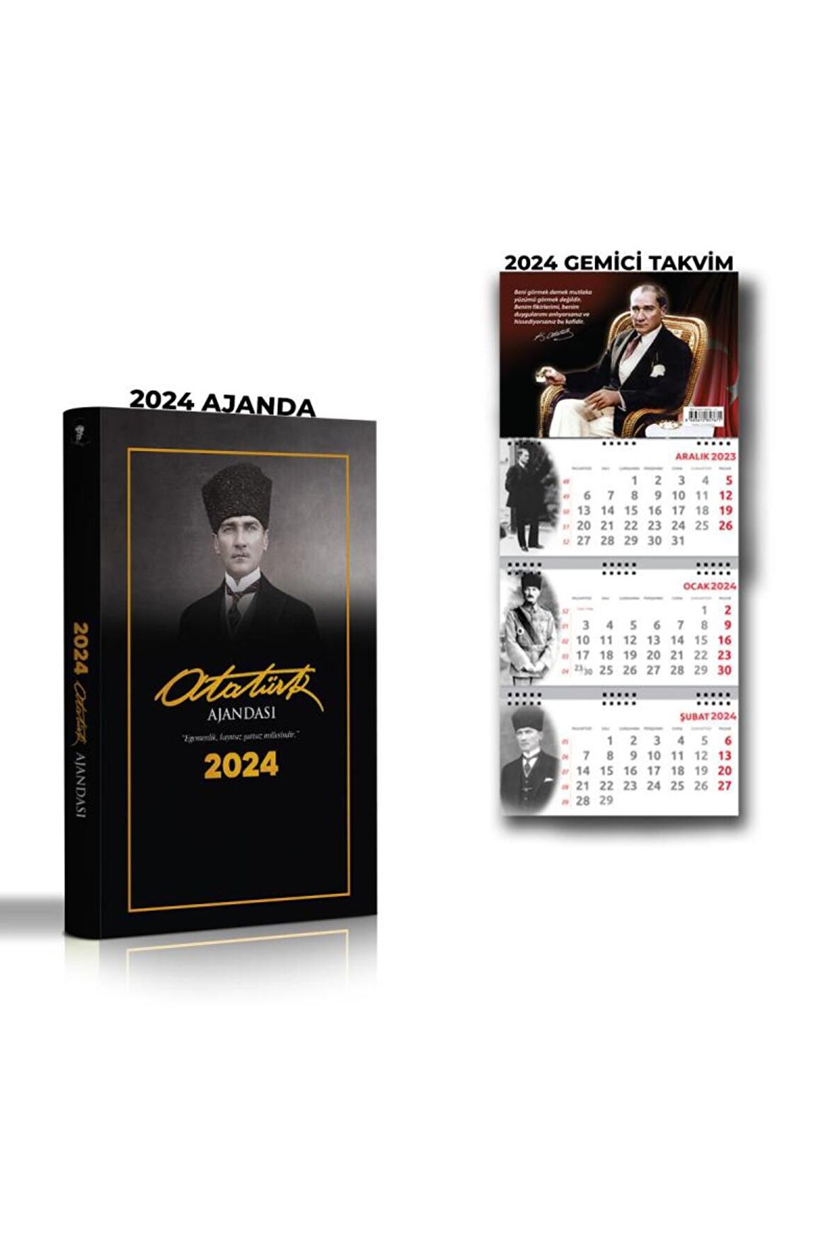 2024 Kalpaklı Ajanda & 2024 Gemici Asil Takvim