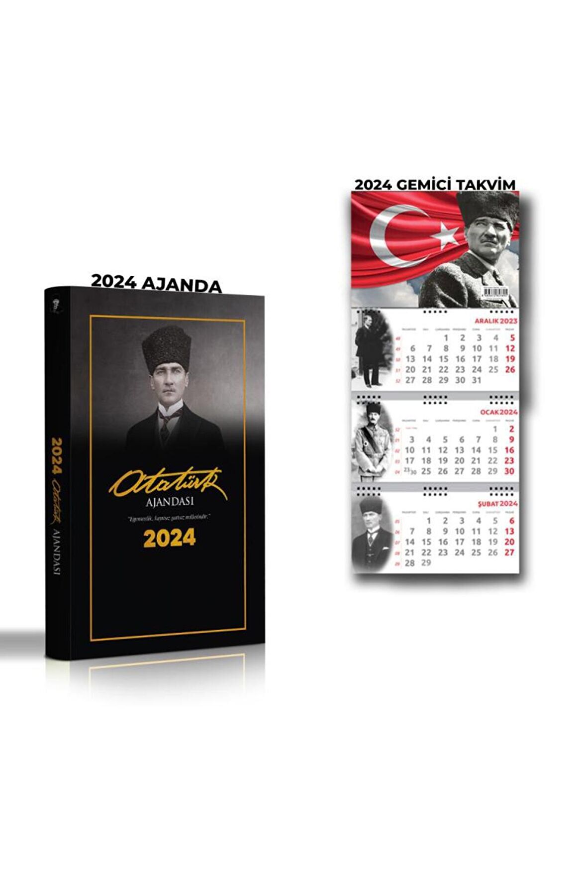 2024 Kalpaklı Ajanda & 2024 Gemici Ayyıldız Takvim
