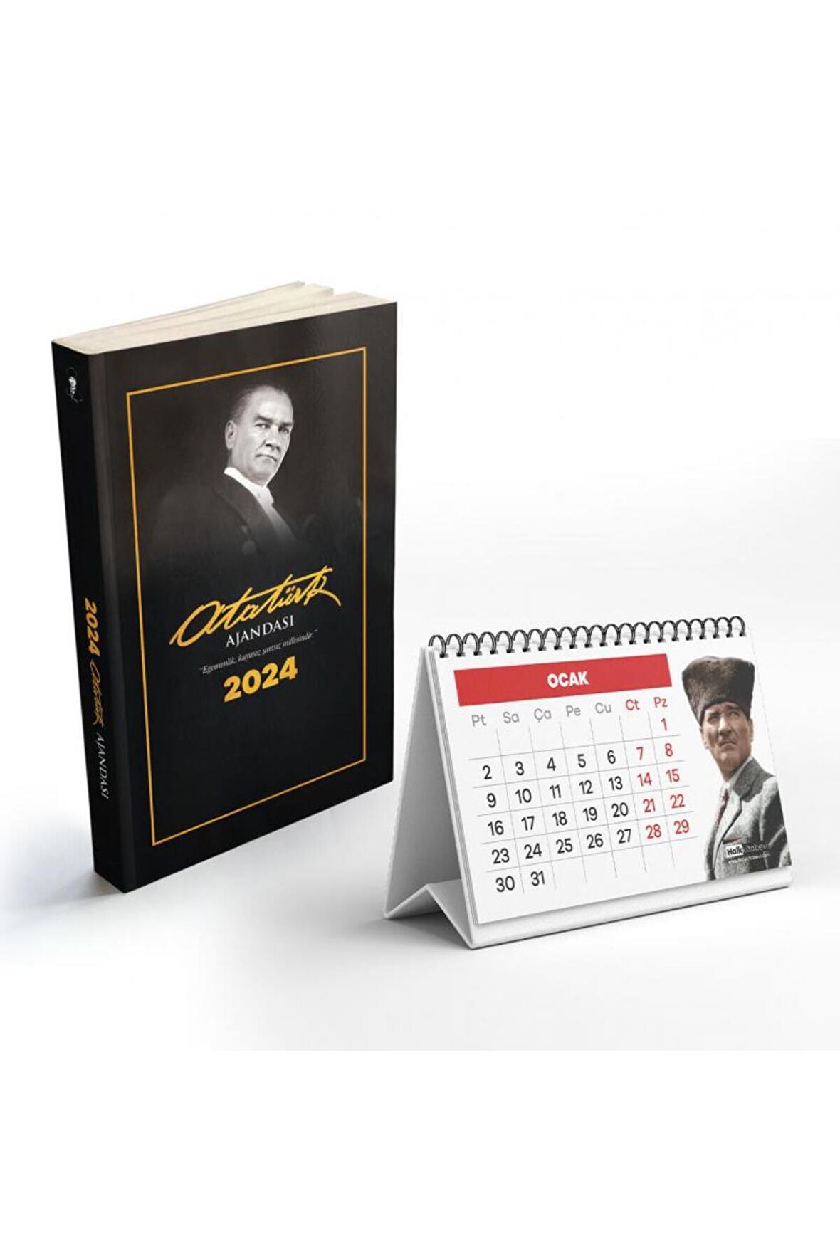 2024 Gazipaşa Atatürk Ajanda ve 2024 Yapraklı Masa Takvimi