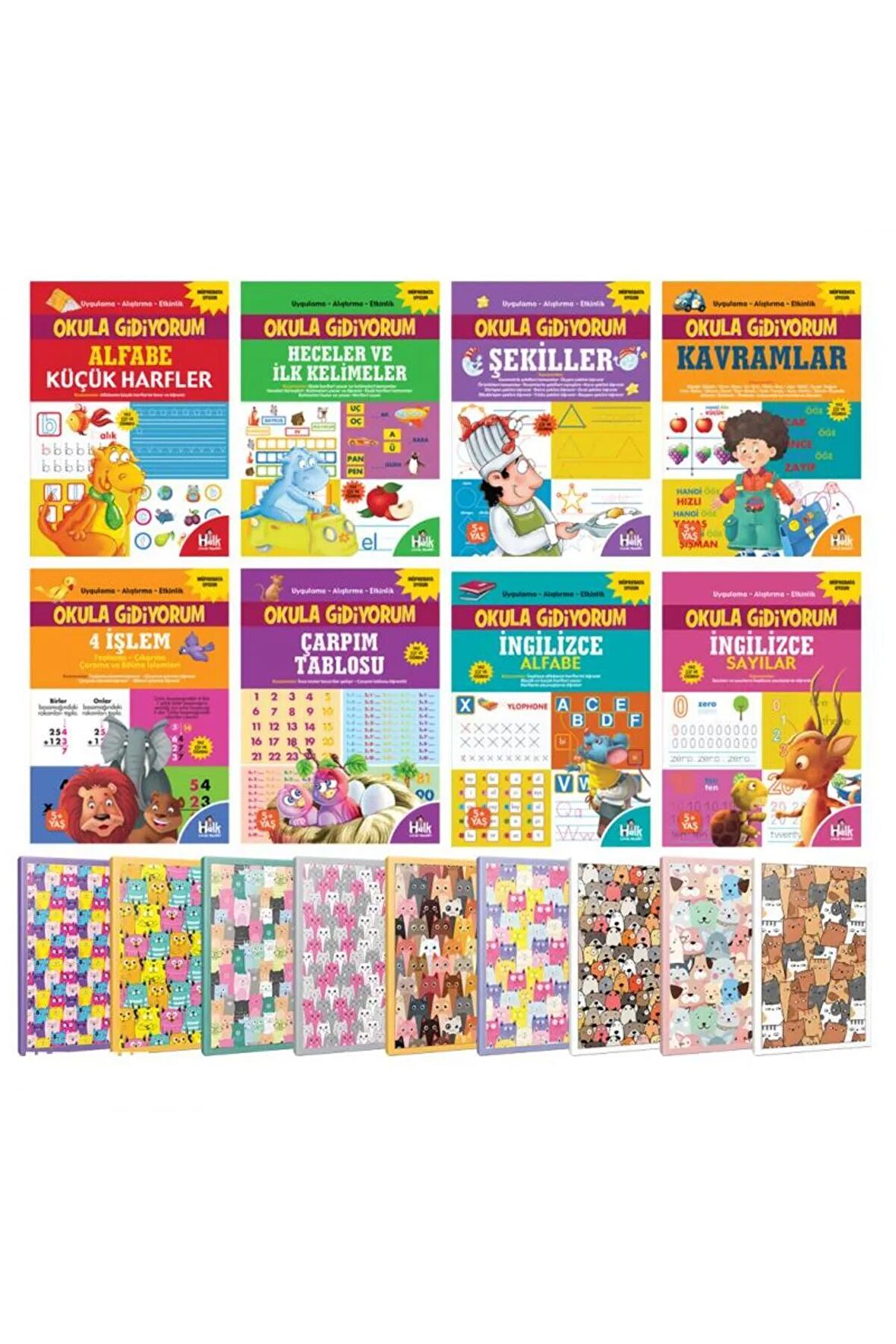 Okula Gidiyorum 8 Kitap ve 9 Defter