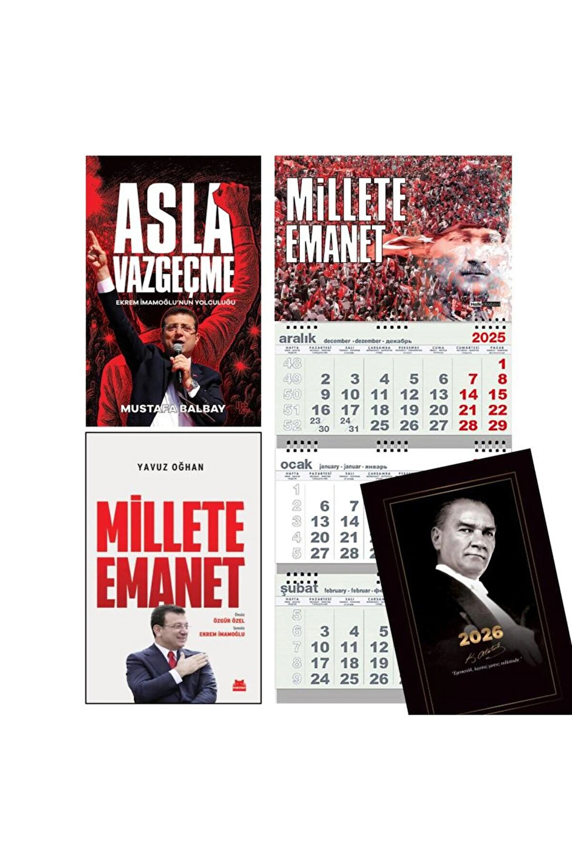 Halk Kitabevi Asla Vazgeçme ve Millete Emanet - Gemici Duvar Takvimi-ME - Gazi Paşa 2026 Ajanda