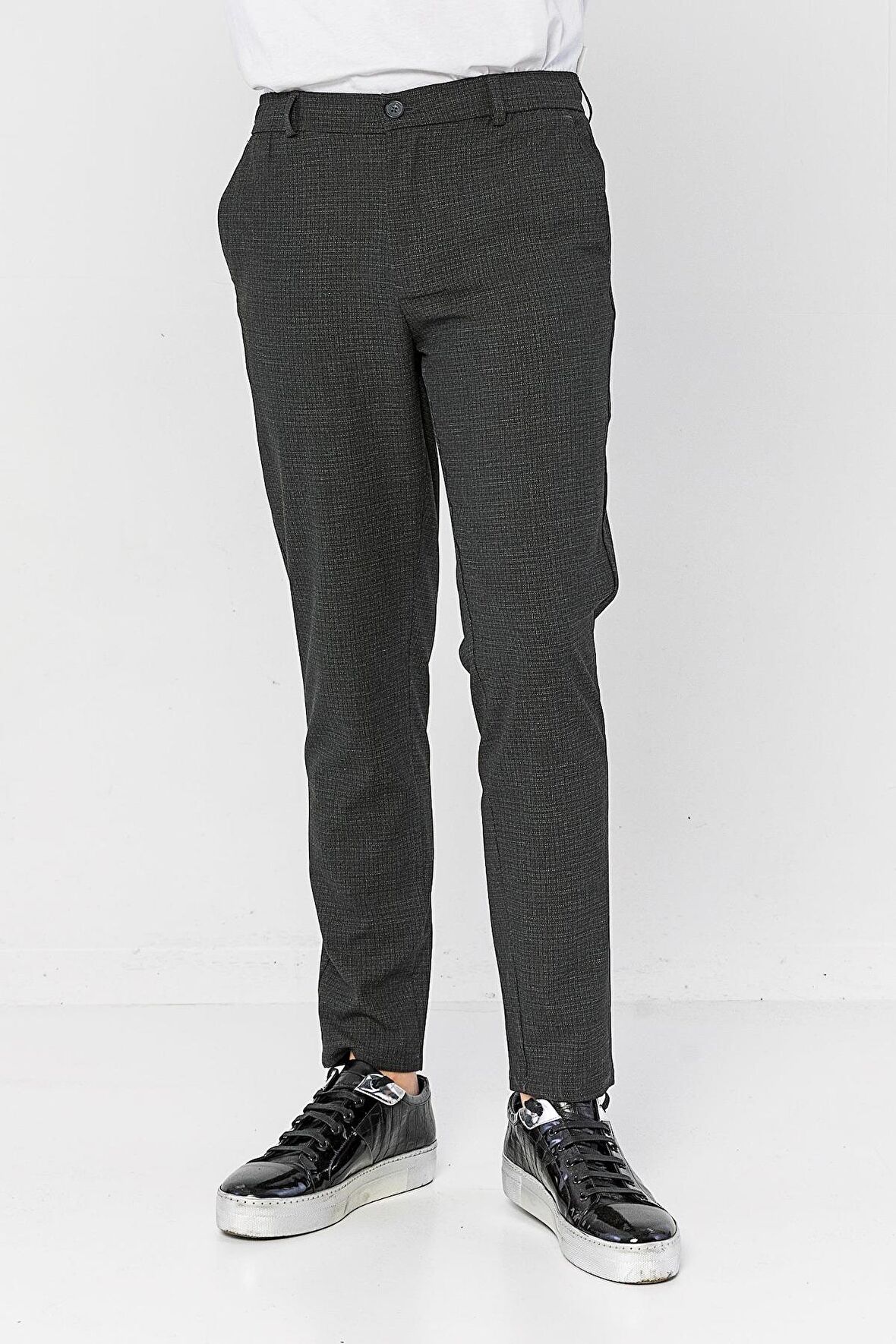 Erkek Relaxed Fit Beli Lastikli Bağcıklı Armürlü Likralı Rahat Jogger Pantolon