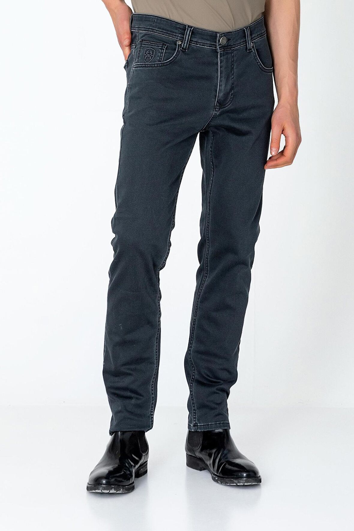 Erkek Regular Fit Streç Rahat Kot Pantolon