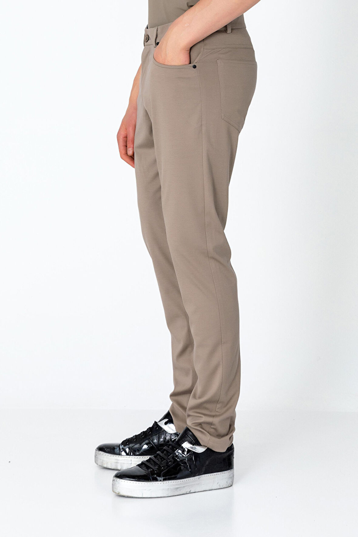 Erkek Regular Fit Rayon Örme Extra Rahat Seyahat Pantolonu
