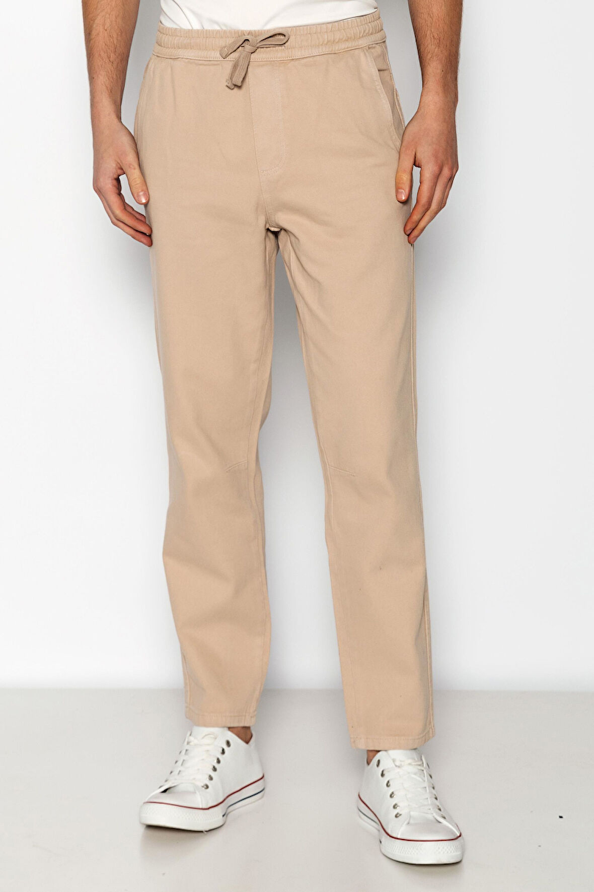 Erkek Regular Fit Gabardin Ekstra Rahat Bağcıklı Havuç Pantolon