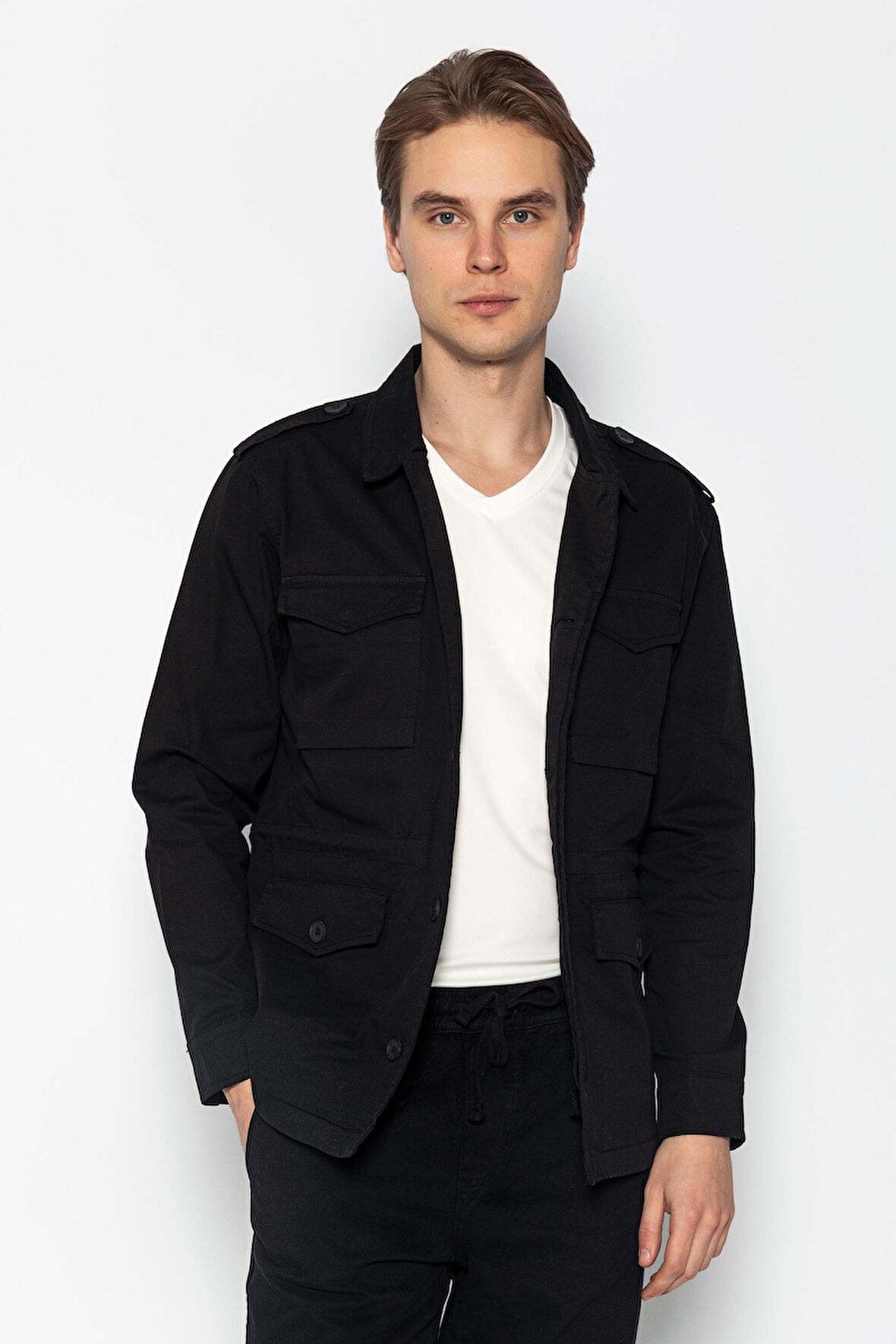 CEKMON Erkek Parça Boya %100 Pamuk Kumaşdan Esnek Ve Likralı Spor Safari Ceket