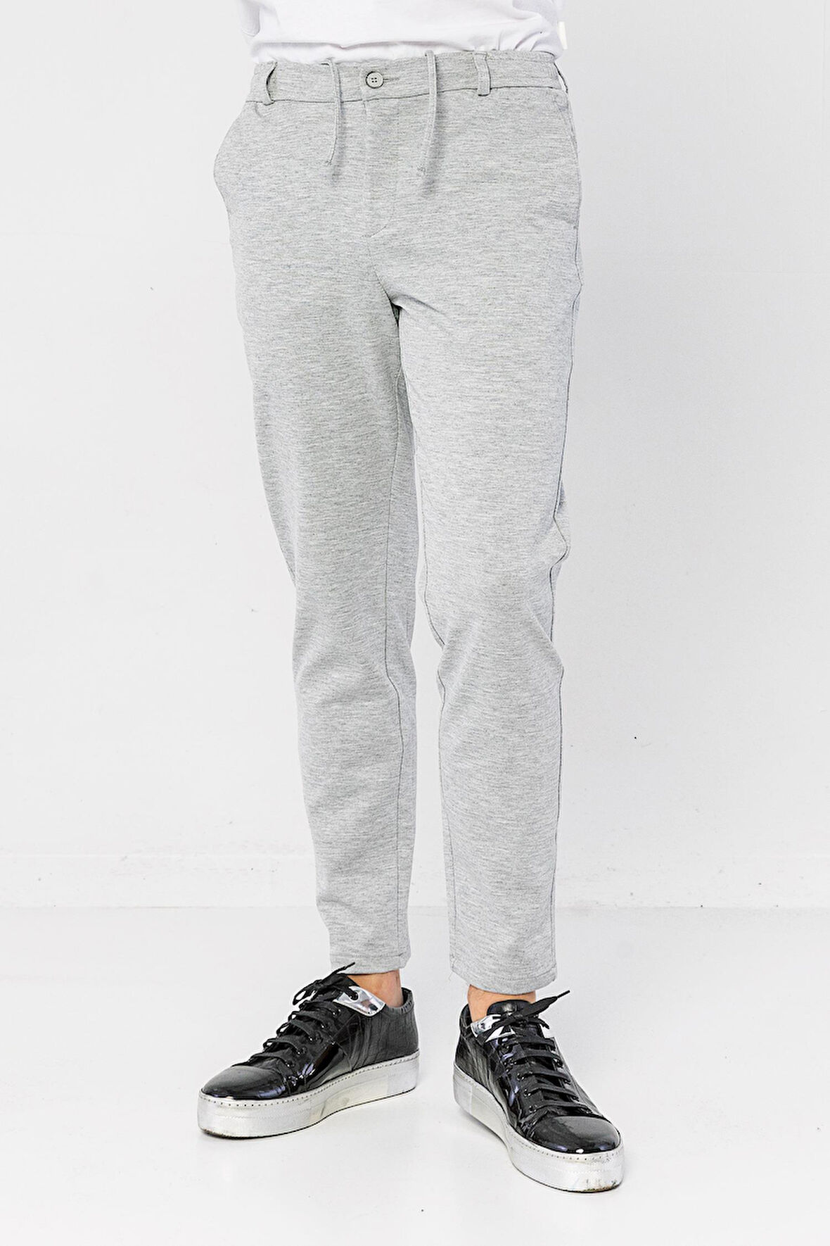 Erkek Relaxed Fit Beli Lastikli Bağcıklı Likralı Süper Rahat Jogger Pantolon