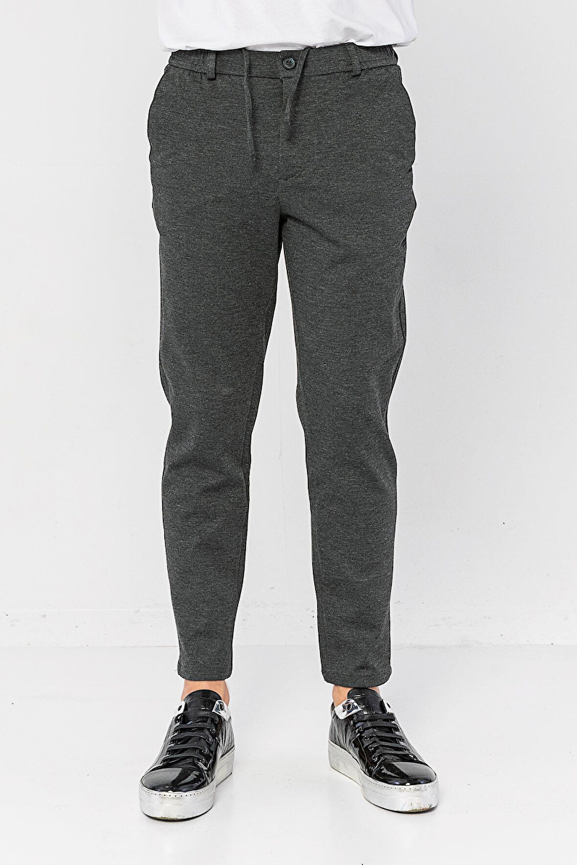 Erkek Relaxed Fit Beli Lastikli Bağcıklı Likralı Süper Rahat Jogger Pantolon