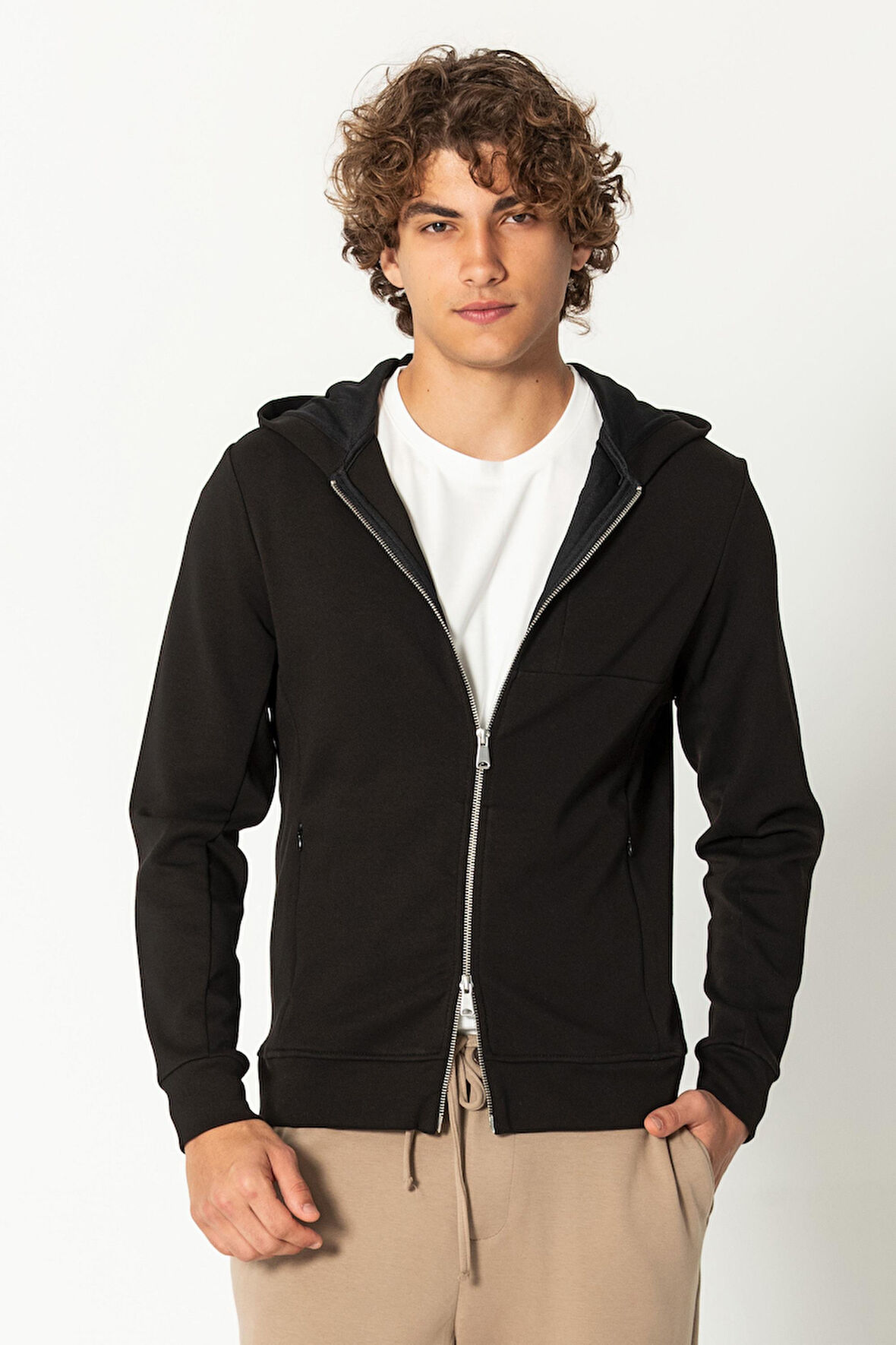 Erkek Yeni Teknoloji Kumaş Süper Yumuşak Kapüşonlu Sweartshıirt