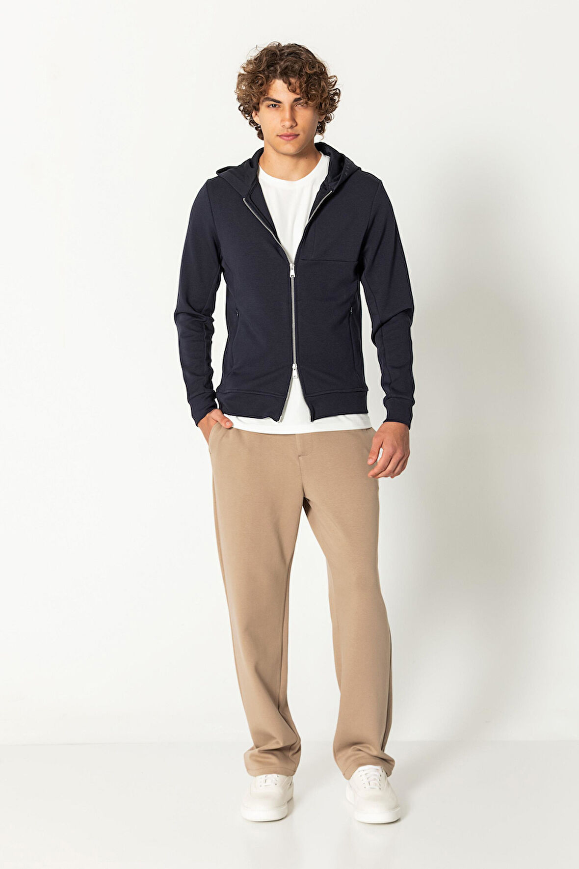 Erkek Yeni Teknoloji Kumaş Süper Yumuşak Kapüşonlu Sweartshıirt