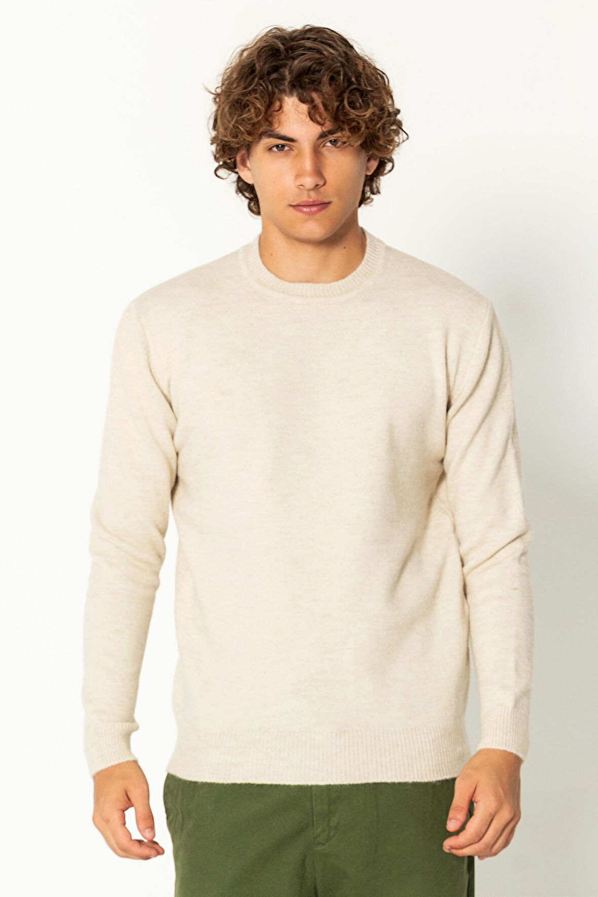 Erkek Kaşmir Dokulu Bisiklet Yaka Şık Triko Kazak