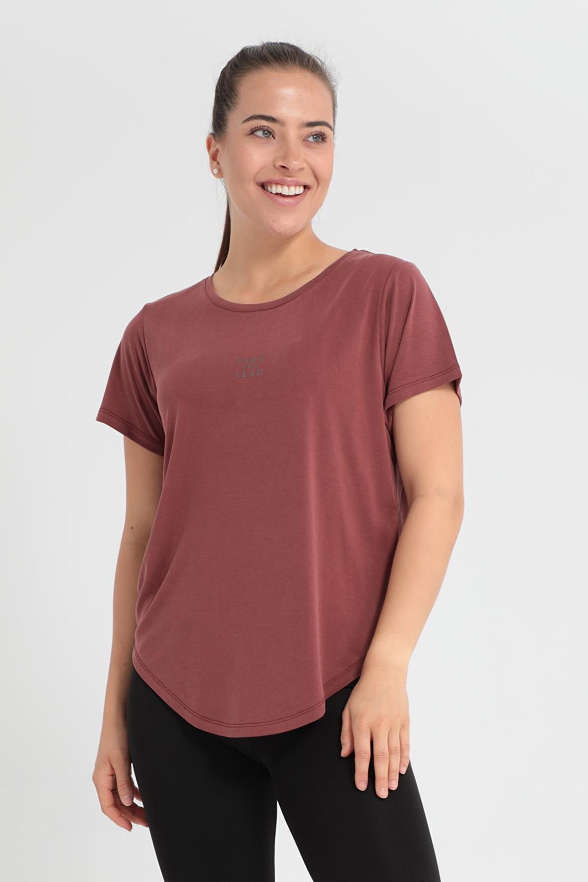 Slazenger PLUS Kadın T-Shirt Tarçın