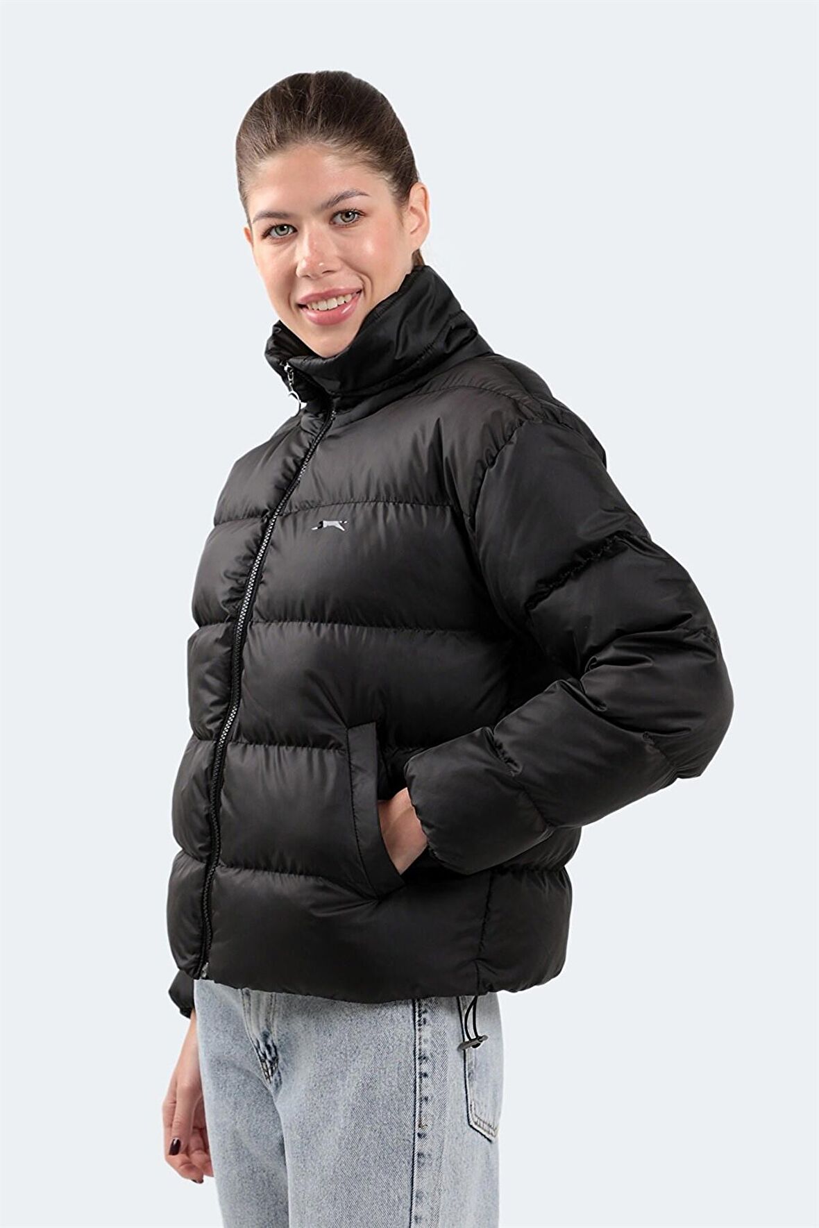 Slazenger Bailey Kadın Mont ST22JK002-500SIYAH