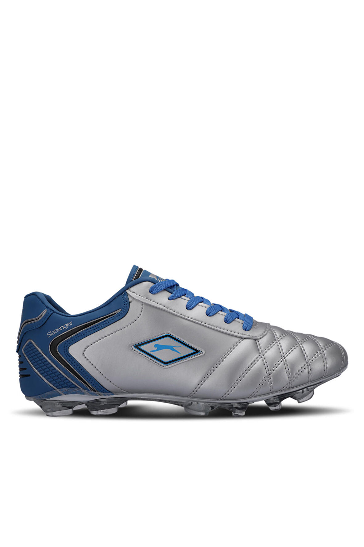 Slazenger HUGO KR Erkek Halı Saha Gri / Mavi Futbol Ayakkabısı