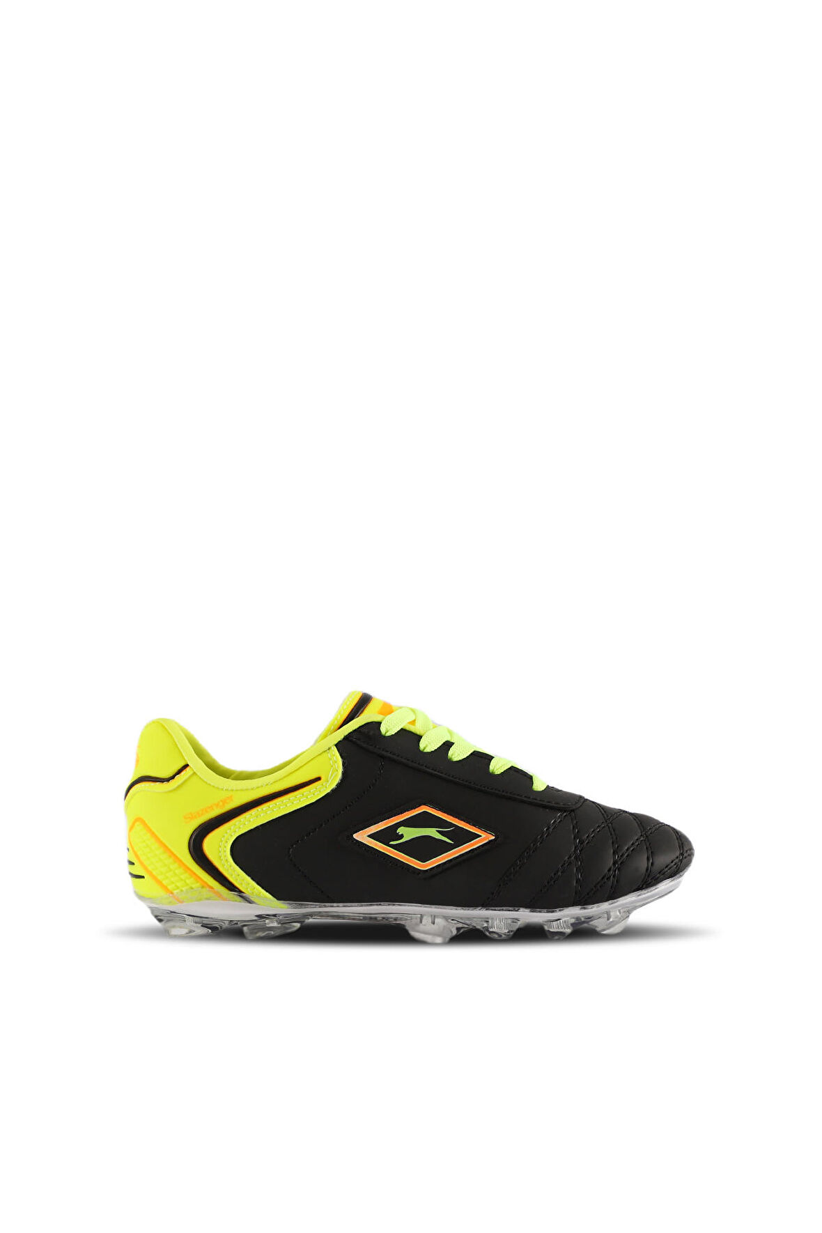 Slazenger HUGO KR Futbol Erkek Çocuk Krampon Ayakkabı Siyah / Sarı