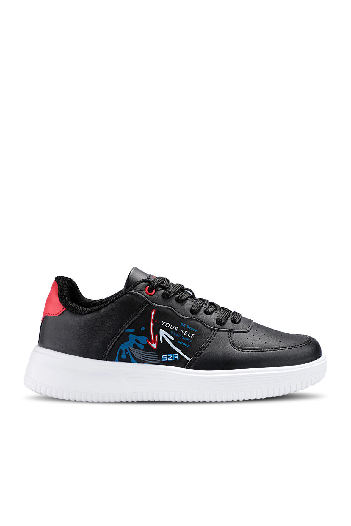 Slazenger PAAVO Sneaker Kadın Ayakkabı Siyah / Kırmızı