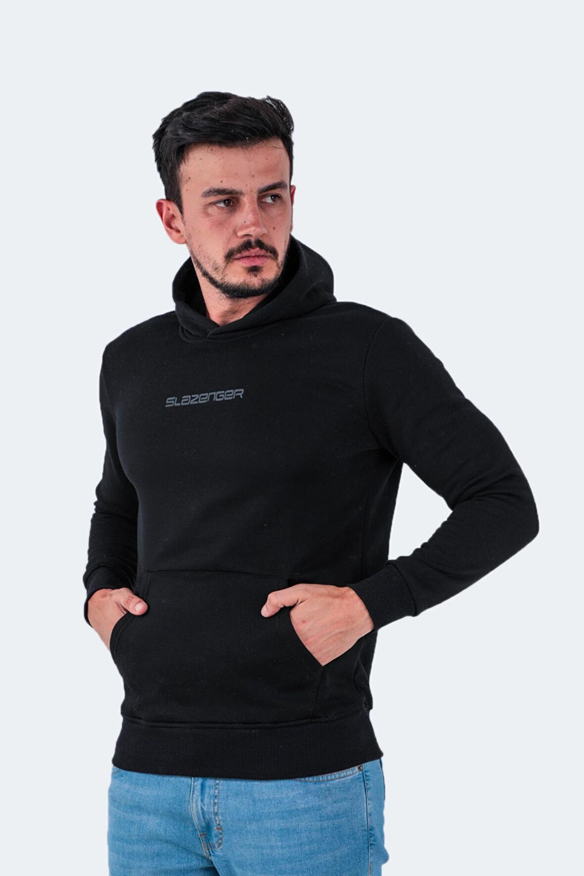 Slazenger BUSTER Erkek Sweatshirt Siyah