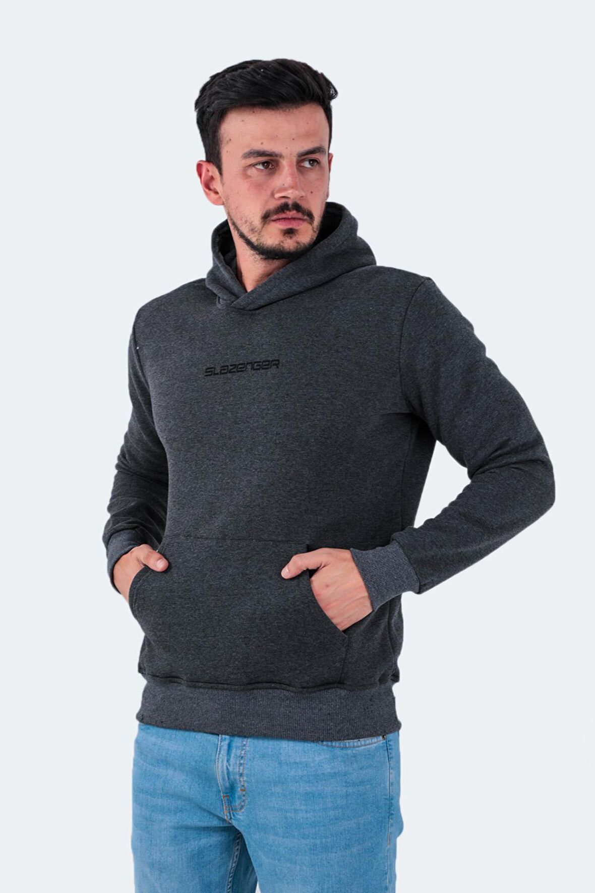 Slazenger BUSTER IN Erkek  Antrasit Sweatshirt