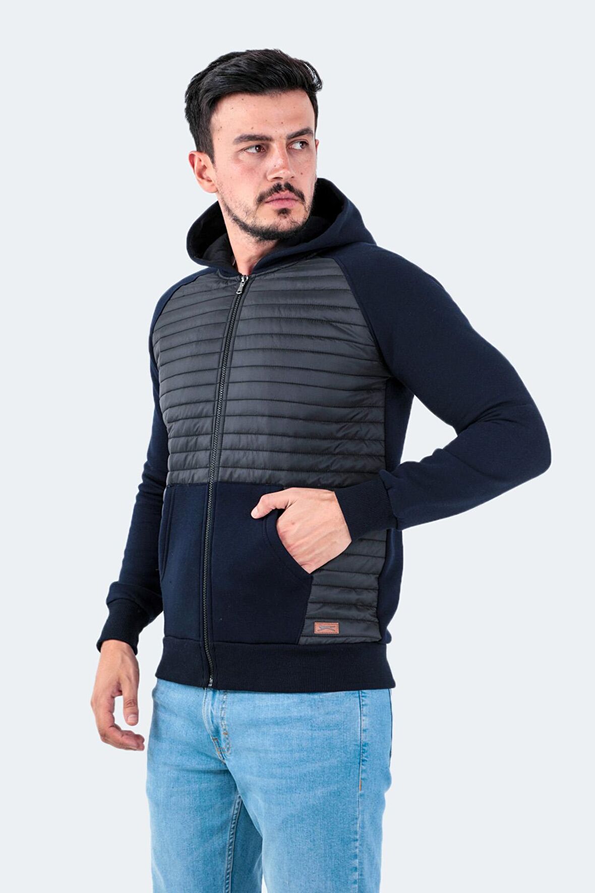 Slazenger BASS Erkek Sweatshirt Lacivert