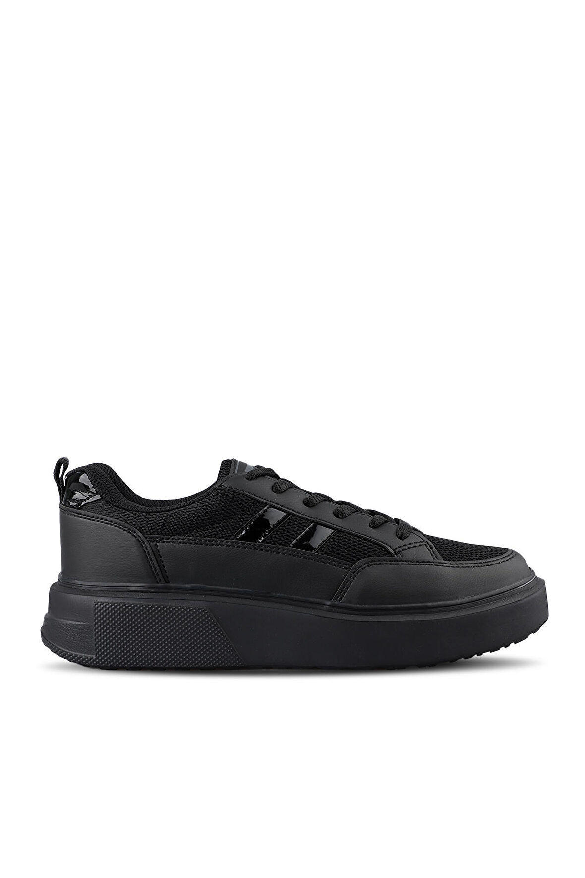Slazenger ZELDE I Sneaker Kadın Ayakkabı Siyah Rugan
